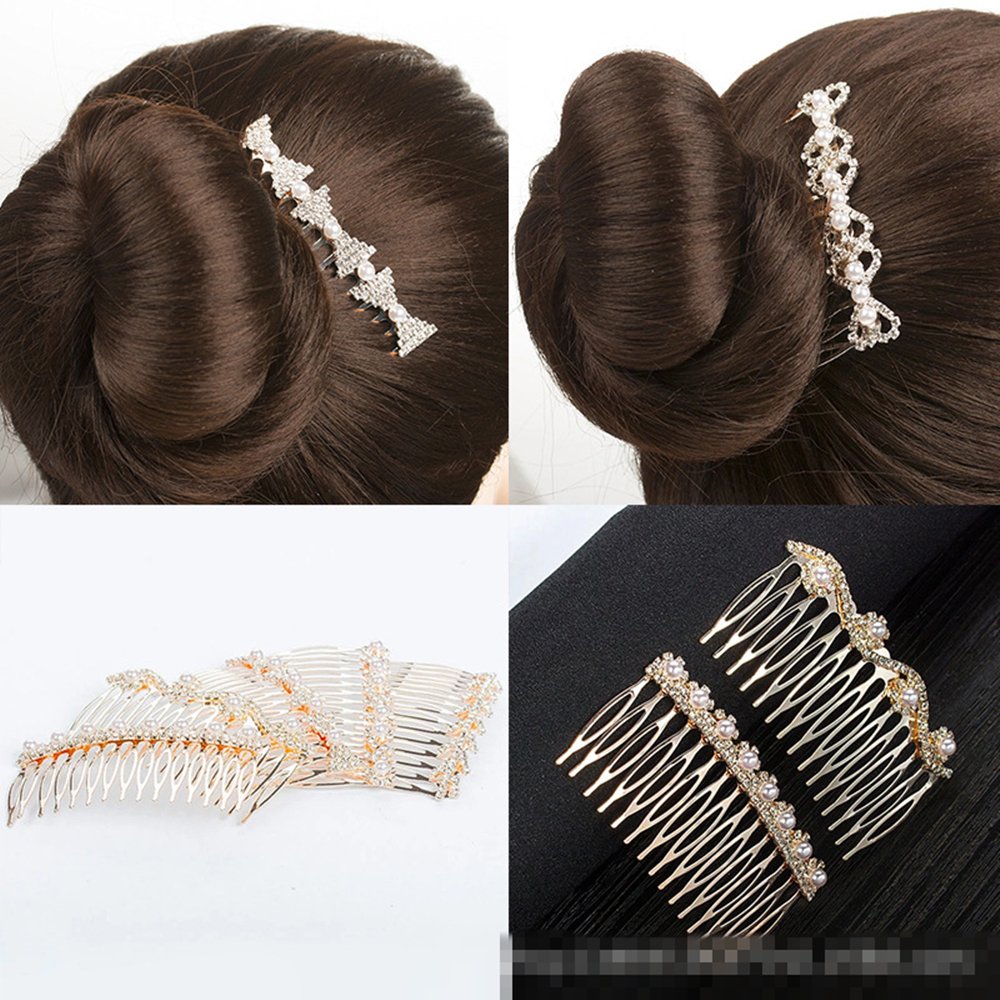 2018-2020 The most popular fashion Bridal hair accessories rhinestone pearl alloy hair comb wedding hairpin (08)