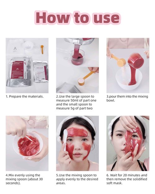 Dermabell jelly mask Rose 500g Facial Mask Premium Hydrating Cooling Korea Face Mask jelly mask face masks skincare Cleansing Facial Mask