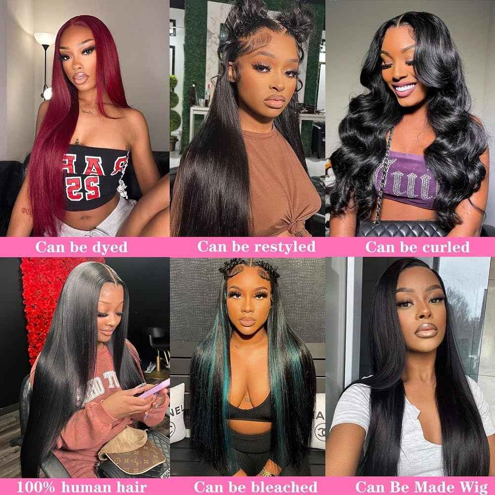 10A Straight Bundles Human Hair 10 12 14 Inch 100% Unprocessed Virgin Brazilian Straight Human Hair Weave 3 Bundles Natural Black Color
