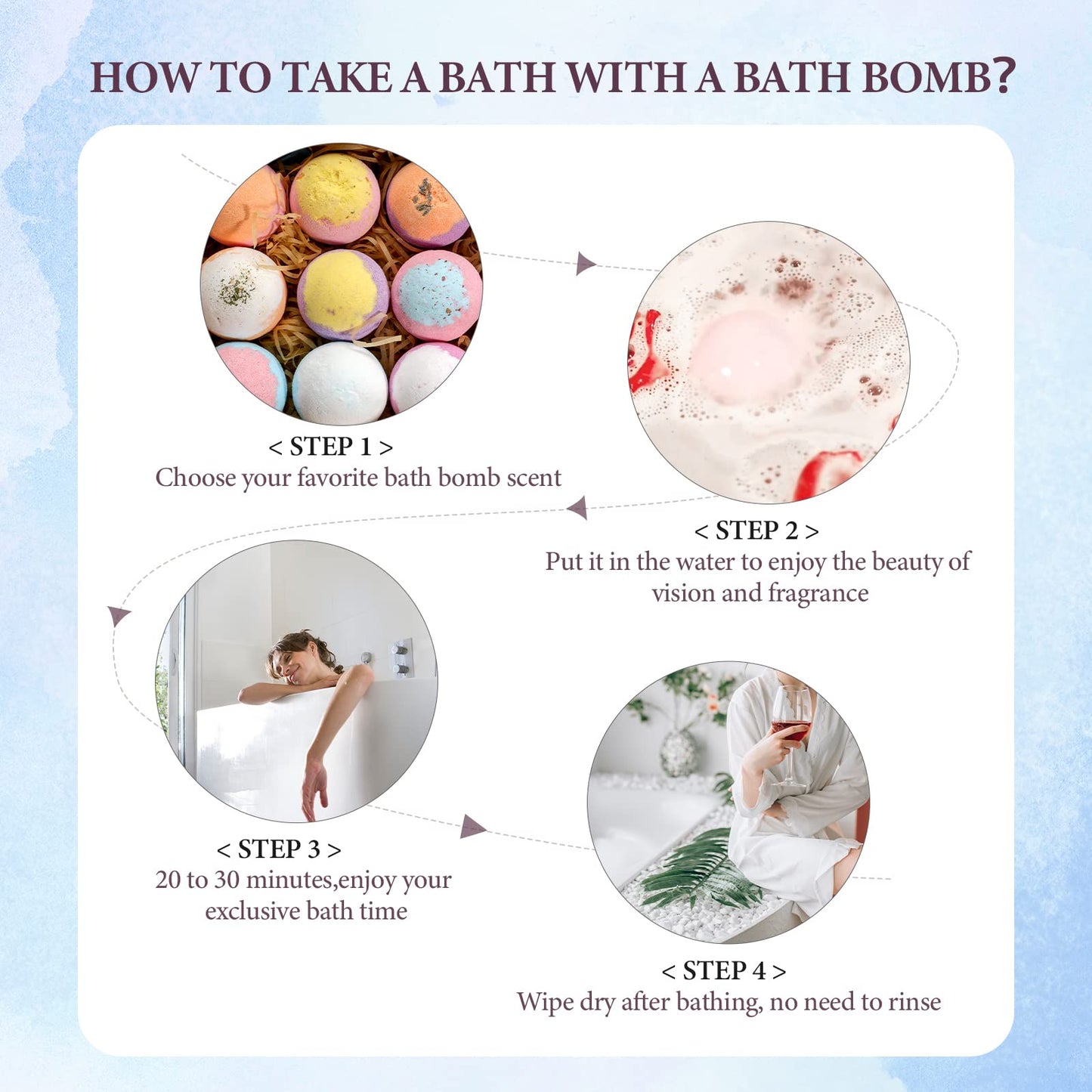 Beautifier Life Hemp Oil Bath Bombs Gift Set Natural Refreshing Bubble Bath Kit with 6 Relaxing Scents Made from Pure Essential Oil for Bubble and Spa Bath, Birthday Mother's Valentine's Day Gifts