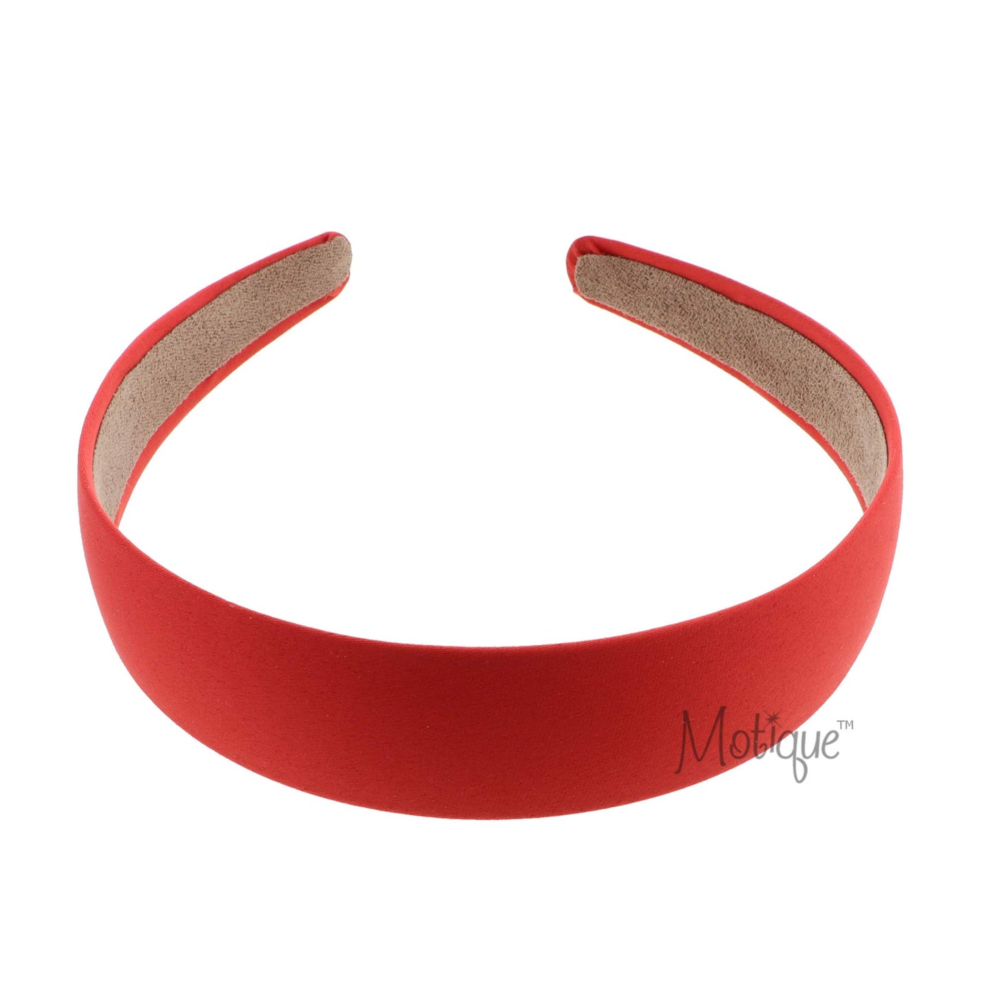 Motique Accessories Dark Orange 1 Inch Satin Hard Headband for Women and Girls