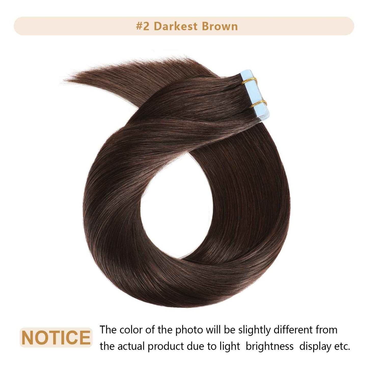 YILITE Tape in Hair Extensions Human Hair #2 Darkest Brown 14inch Silky Straight Real Natural Remy Tape in Human Hair Extensions 20pcs 40g/pack(#2 Darkest Brown14 inch)