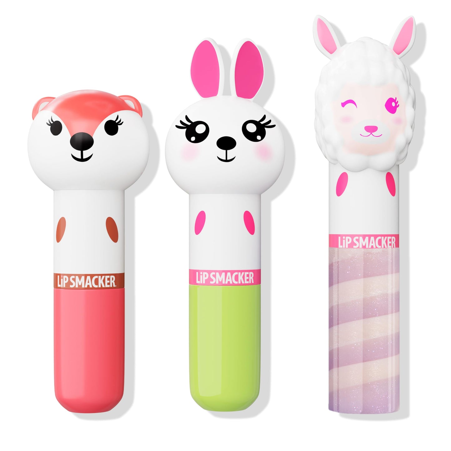 Lip Smacker Lippy Pals Kitten, Unicorn & Panda Lip Balm for Kids - Watermelon, Apple, Carrot Cake & Strawberry