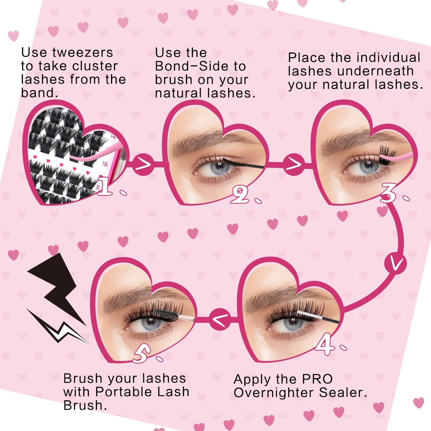 346 Pcs Lash Clusters,Individual Cluster Lashes DIY Lash Extension 3 Styles Mix Eyelash Clusters Volume Wispy Lashes Super Thin Band Reusable Soft & Comfortable(Mix Styles A,D-8-16 mix)