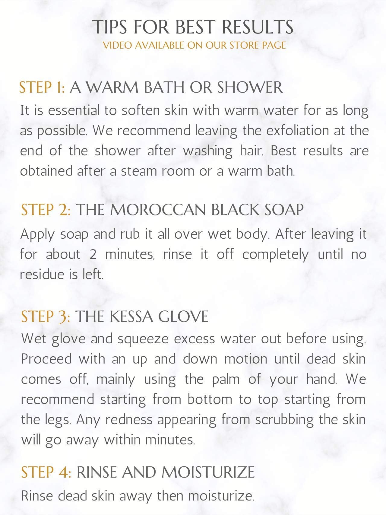 Exfoliating Glove Kessa Mitt Body Scrubber - Dead Skin Remover Shower Glove for Dead Skin Scrubbing and Deep Pore Cleansing - by MoroccanSource (1 Pack Black)