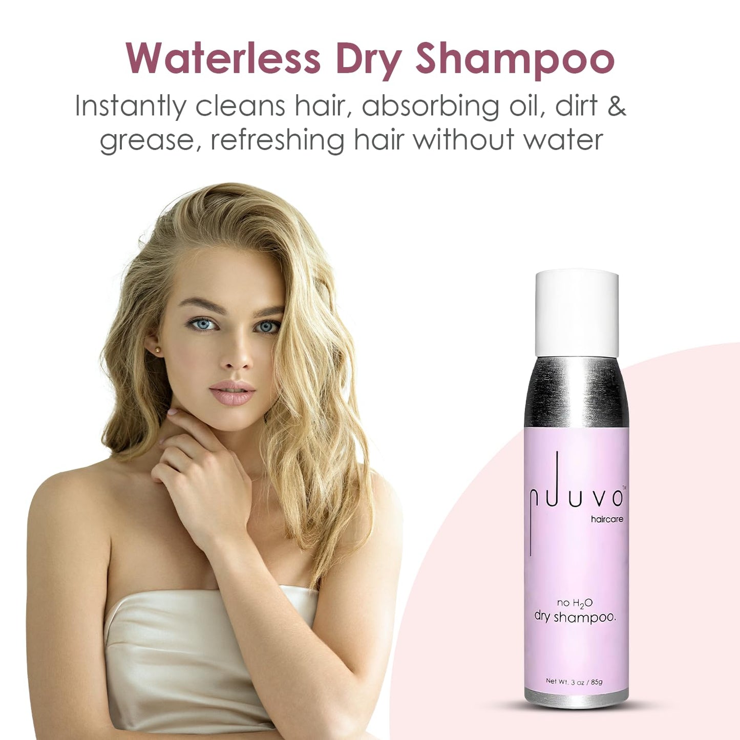 Nuuvo Haircare Unisex Dry Shampoo - 3oz, Waterless Instant Hair Refresh & Cleanse, Salon-Quality Volumizing Dry Shampoo for all Hair Types.