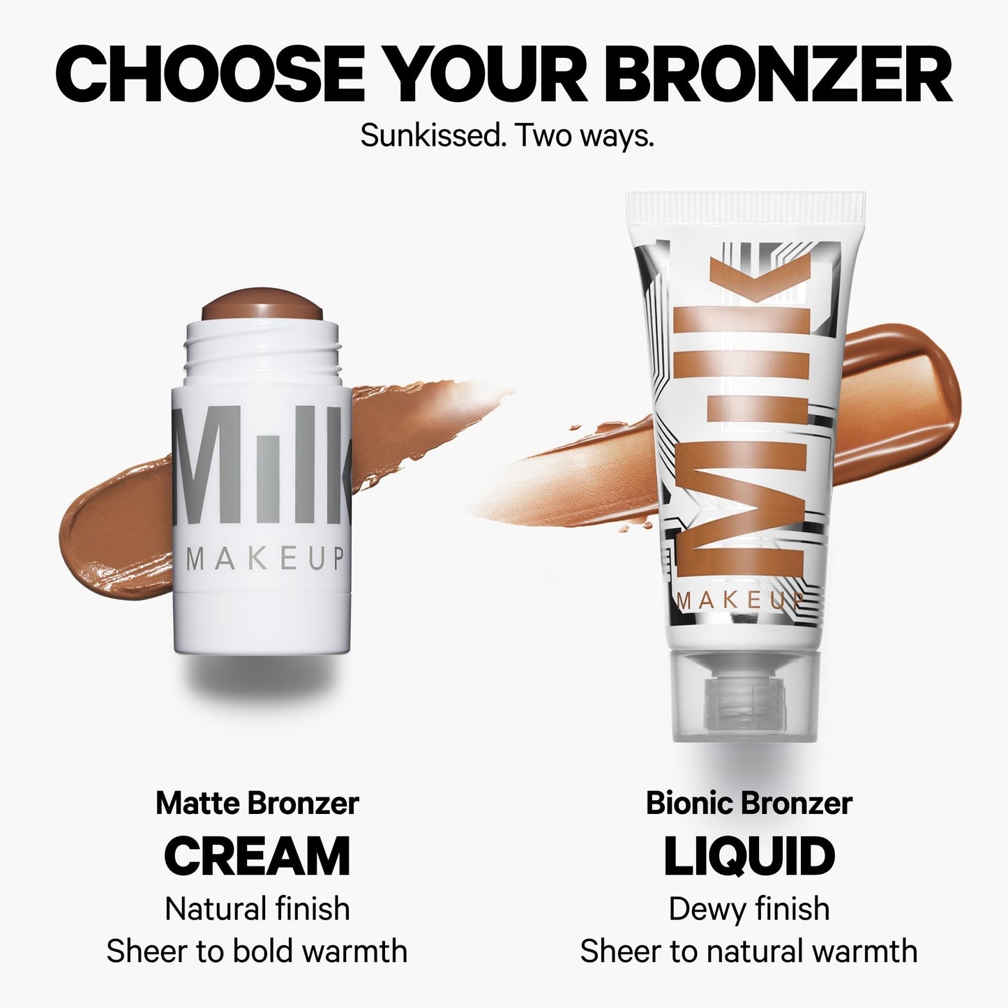 Milk Makeup Bionic Bronzer, Time Travel (Light Bronze) - 0.6 fl oz - Hydrating Liquid Bronzer - Buildable, Blendable Color - Warm, Sunkissed Finish - Weightless - Vegan, Cruelty Free