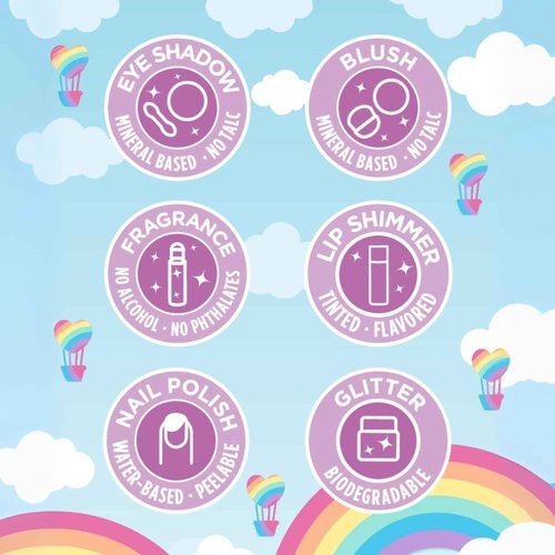 Klee Naturals Holiday Deluxe Mineral Makeup Kit. Gentle and Non-Toxic. Perfect for Kids and Tweens. Made in USA. (Festive Jingles)