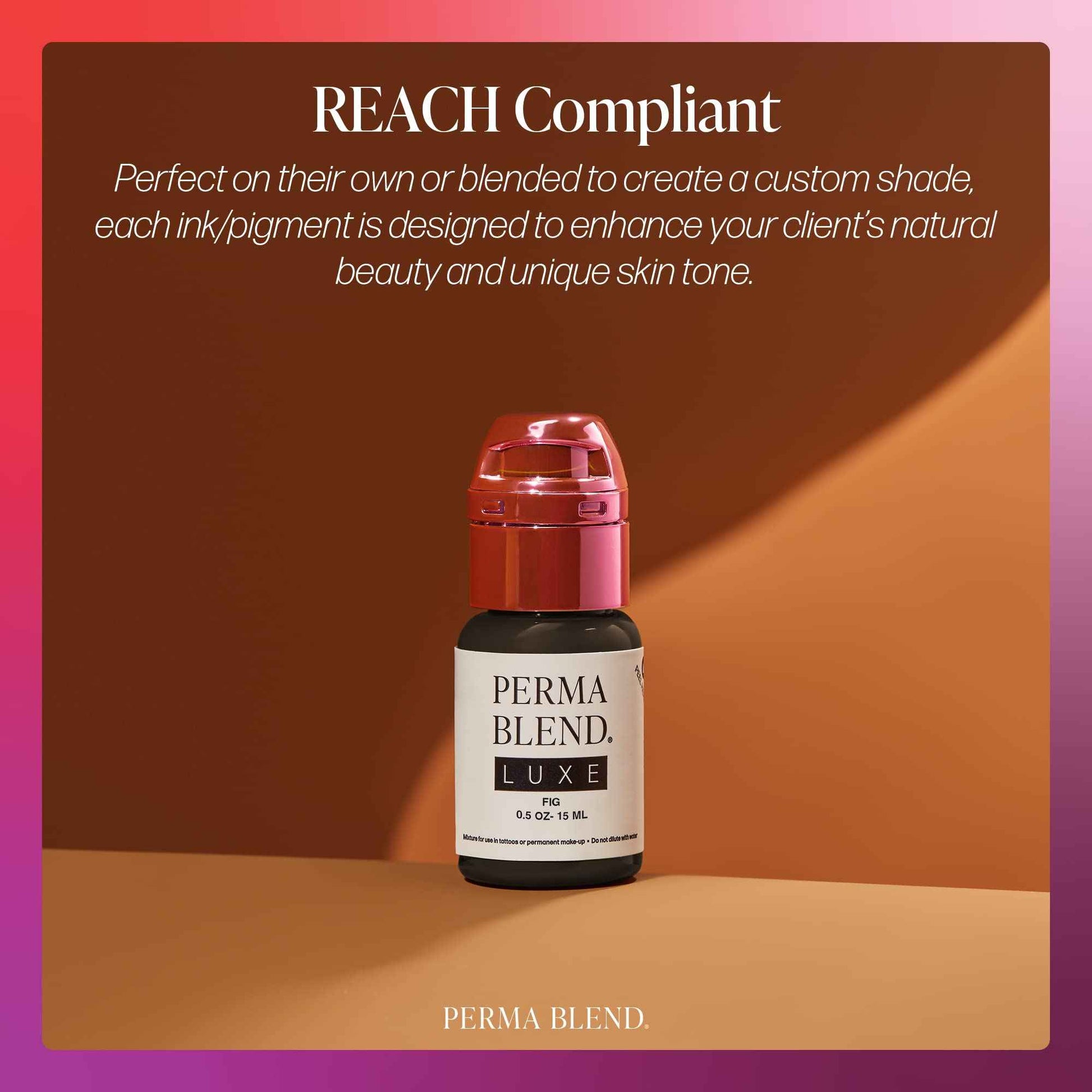 Perma Blend Luxe - Fig - Vegan Lip Tattoo Ink - Cool Brown Microblading Pigment with Medium Opacity - for Lip Blush & Permanent Makeup - Cruelty-Free (0.5 oz)