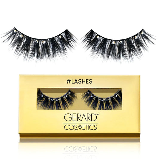 Gerard Cosmetics #GlowUp #Lashes | Rhinestone Eyelashes for a Full and Flirty Look | Perfectly Curled False Lashes For Glasses Wearers | Cruelty Free & Vegan (1 Pair)