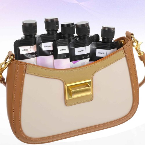 Dimeho 6 Pcs Travel Pouches for Toiletries, 3 oz Travel Size Containers Leak Proof Empty Squeeze Pouches TSA Approved Refillable Travel Bottles for Liquids Shampoo Conditioner Pouch Travel Accessories