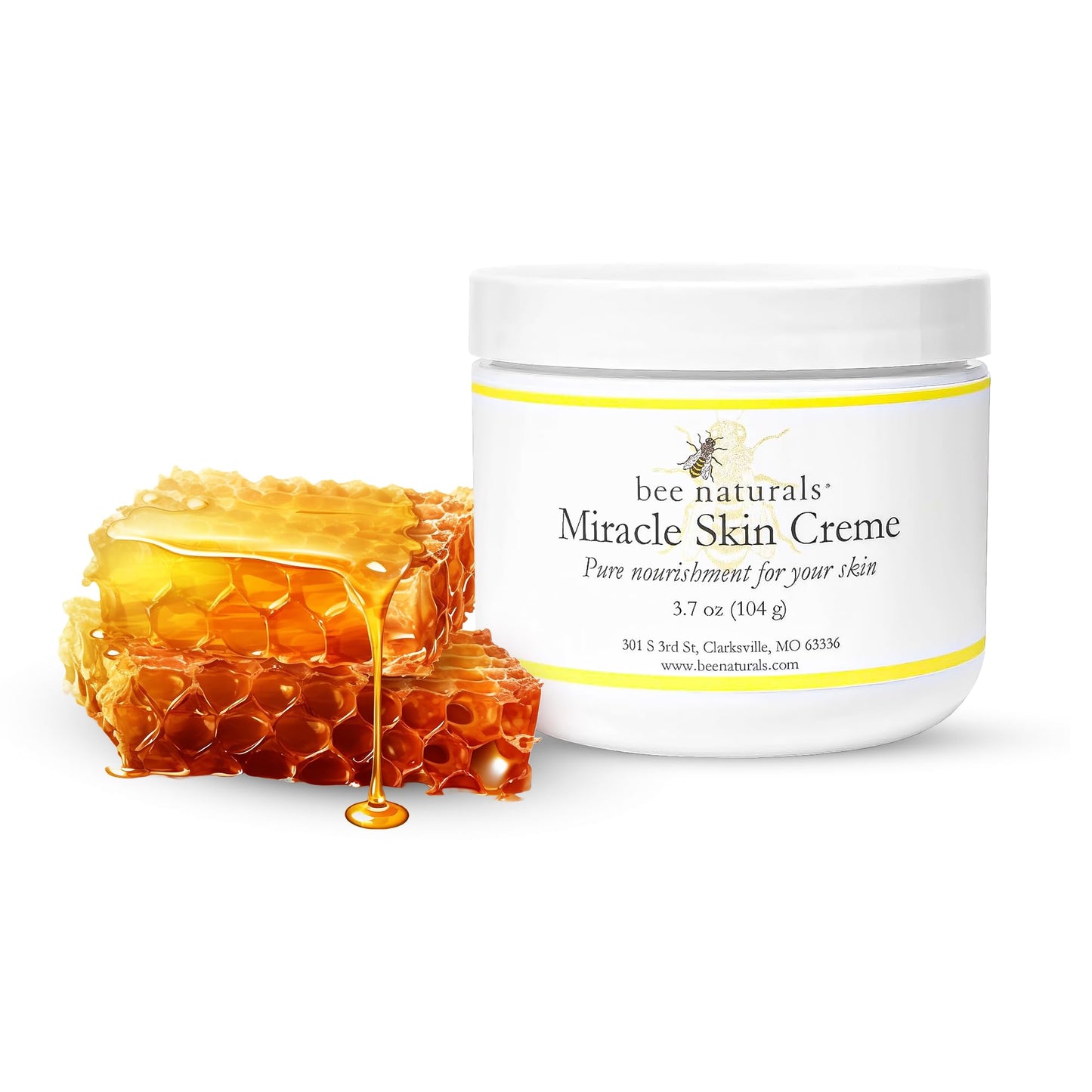 Bee Naturals Miracle Skin Creme - All-Natural Hydrating Cream for Full body - Pure Nourishment with Olive Oil, Beeswax & Coconut Oil - Loved globally for Versatility & Trusted by Generations (4 oz)