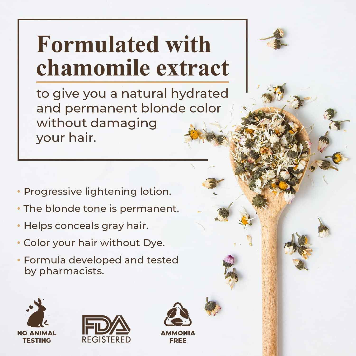 Camomila Intea Blonde Spray – Chamomile Hair Lightener with Gentle Color – No Ammonia or Parabens – 3.4oz