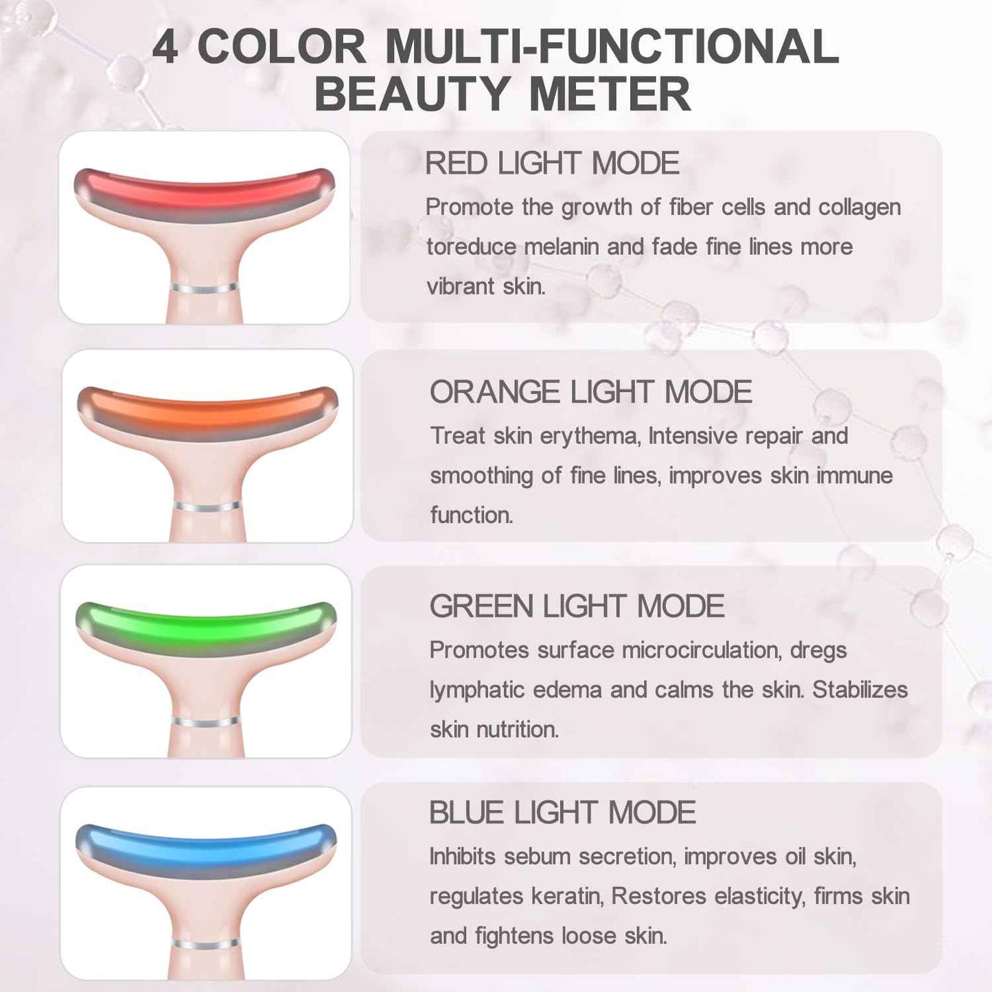 youngfocus Face-Neck-Massager, Vibration, Cooling and Thermal Functions for Multifunctional Skin Care, Anti-Aging Face Massager Improve, Firm, Tightening and Smooth (Pink)