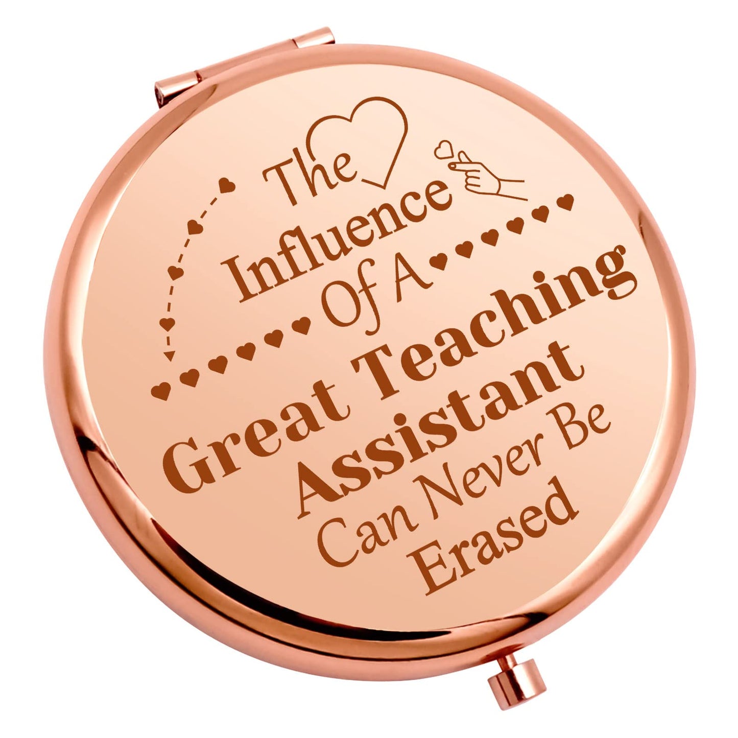 Teaching Assistant Gift for Women Appreciation Compact Makeup Mirror Teacher's Aide Gifts for Teacher Graduation Teacher's Day Gift End Of Term Gift From Student Retirement Gift Personal Makeup Mirror