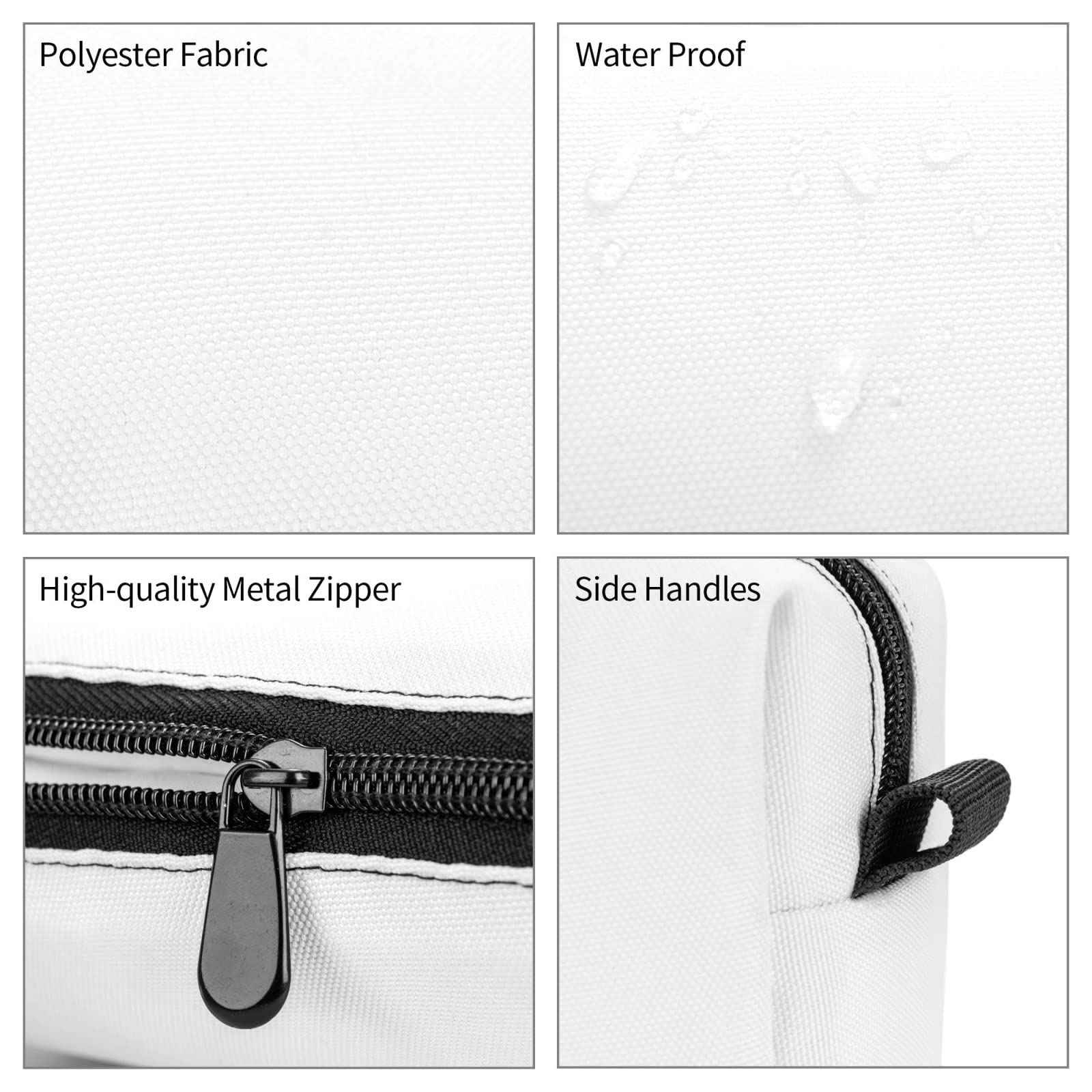 JKJOJIA Stylish Butterfly Makeup Bag Organizer Small Cosmetic Bags Portable Travel Toiletry Bag With Handle Simple Accessories Storage Zipper Pouch For Women Girl