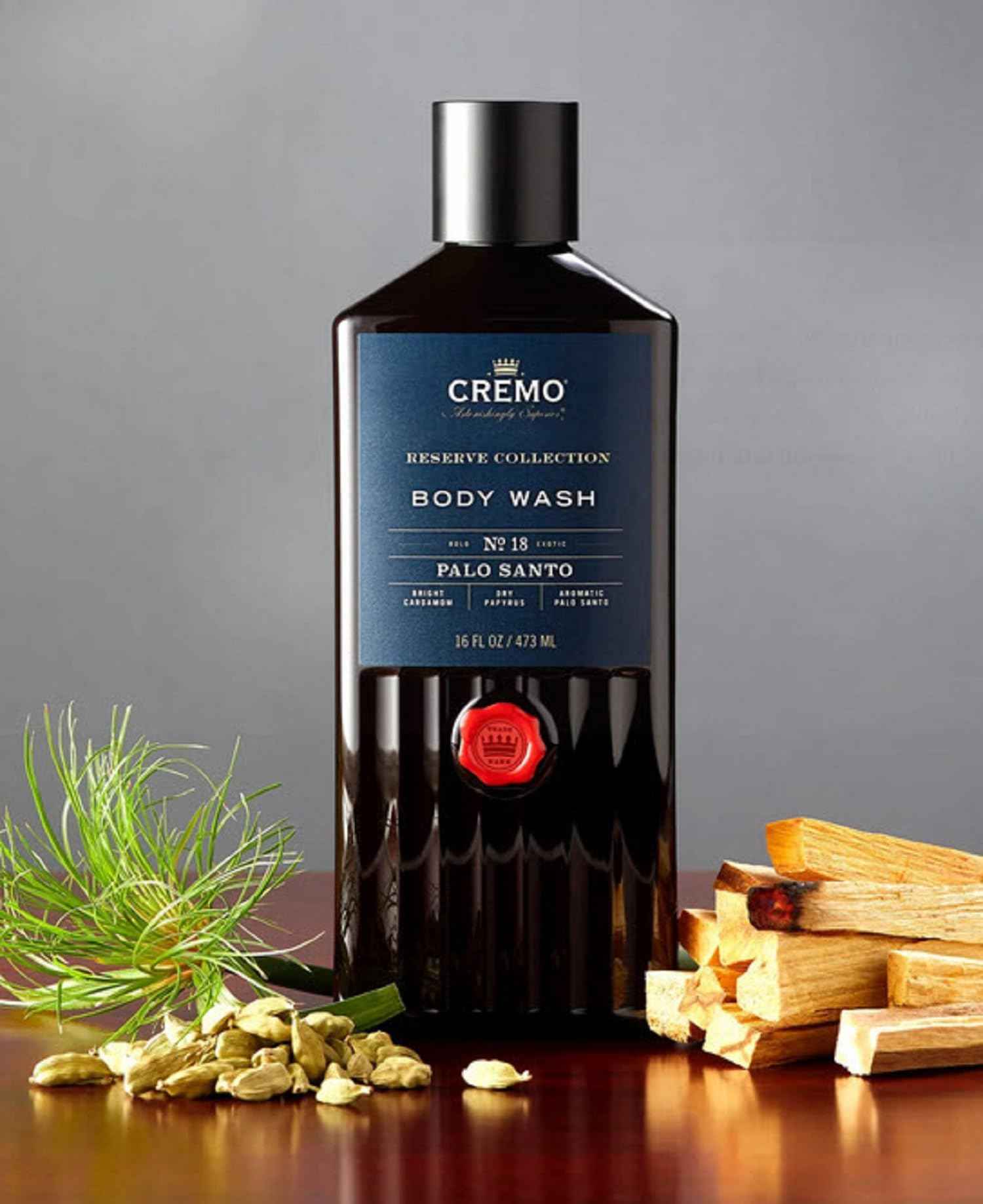 Cremo Beard Oil and Body Wash Bundle with Palo Santo Scents, 1 fl oz and 16 fl oz