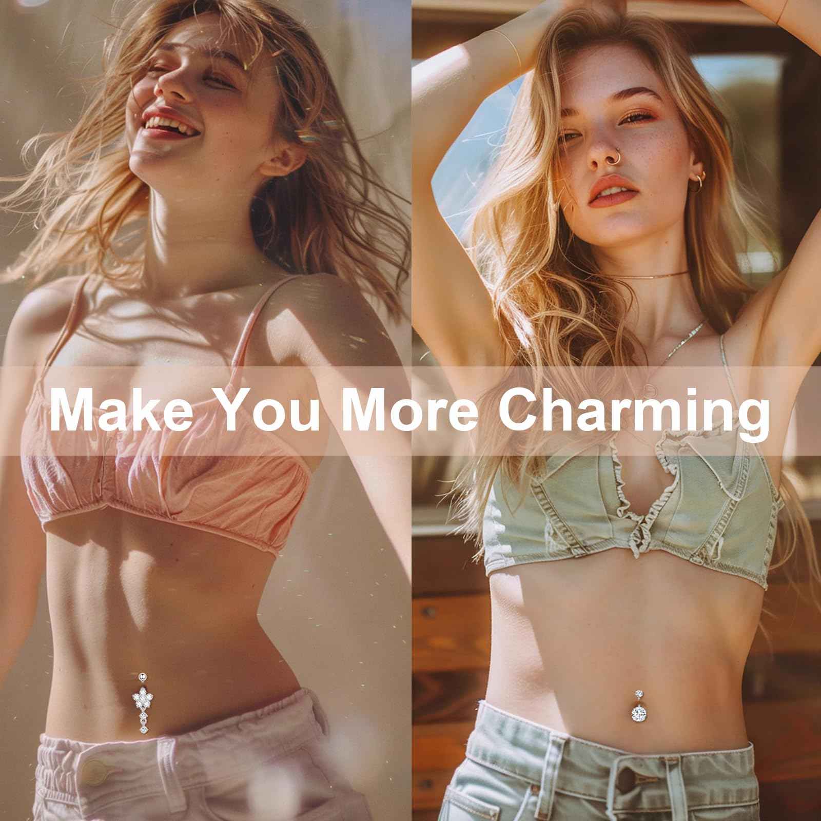 judero Belly Piercing Kit 16Pcs Belly Button Piercing Kit Includes 2Pcs 14G Belly Button Rings 1Piercing Clamp 4Piercing Kits 4Clean Pad 2Piercing Discs 1Marker Pen 2Gloves Piercing Supplies