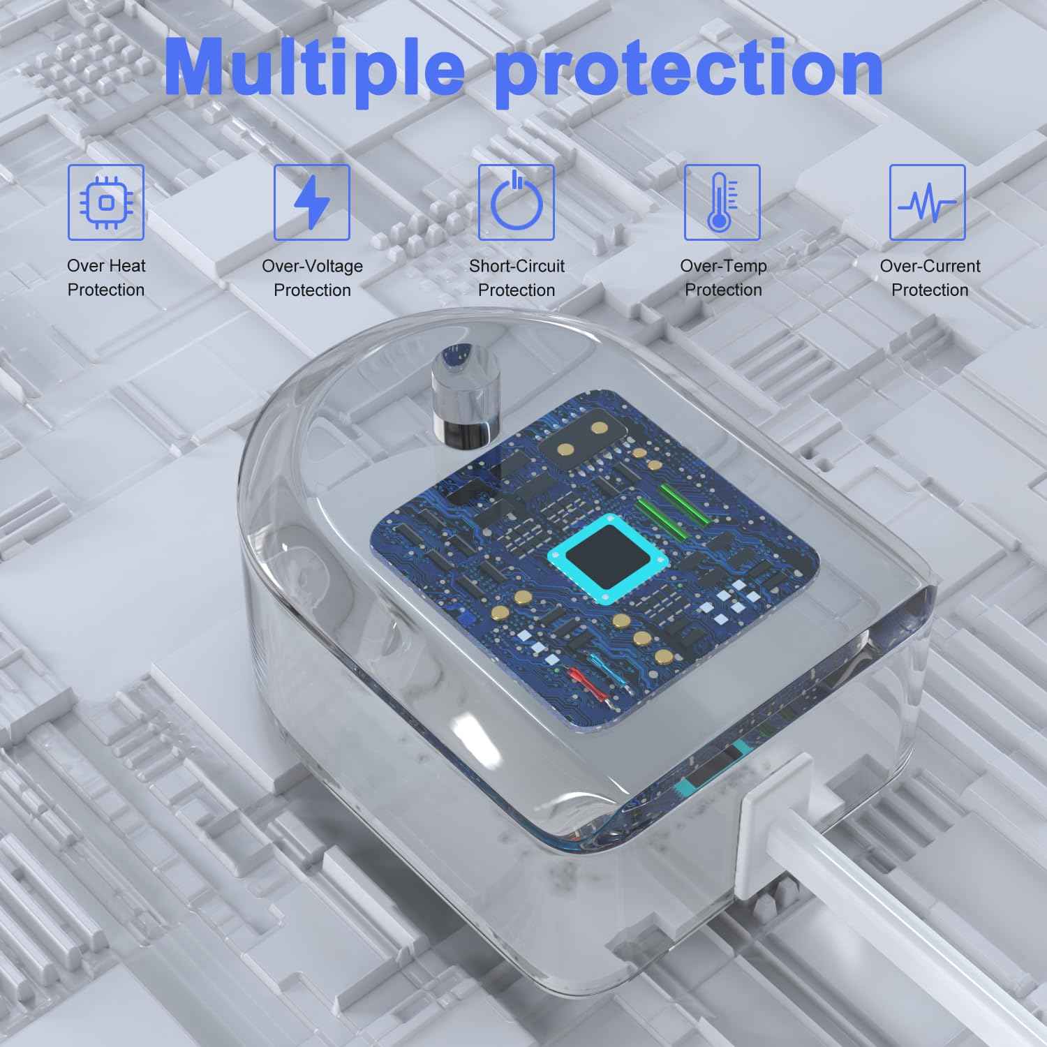 LIANSUM Charger Base Compatible with Philips Sonicare Electric Toothbrush HX6100, Flosser, HX9000/HX8000/ HX6000/HX3000 Series Portable Waterproof Travel Charging Power Cord