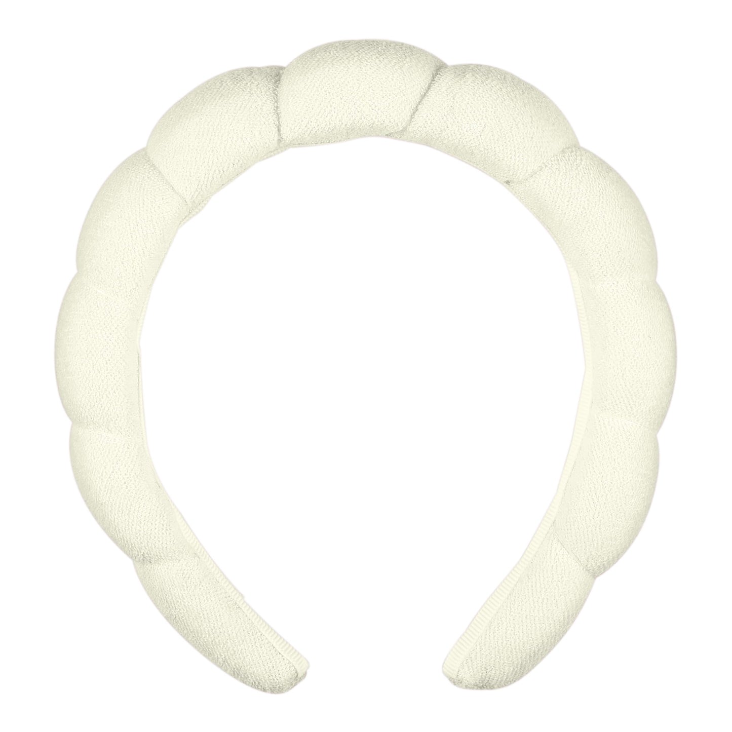 Conair Ivory Hairband - Spa Headband for Washing Face - Make up Headband - Bubble Headband - GRWM Headband