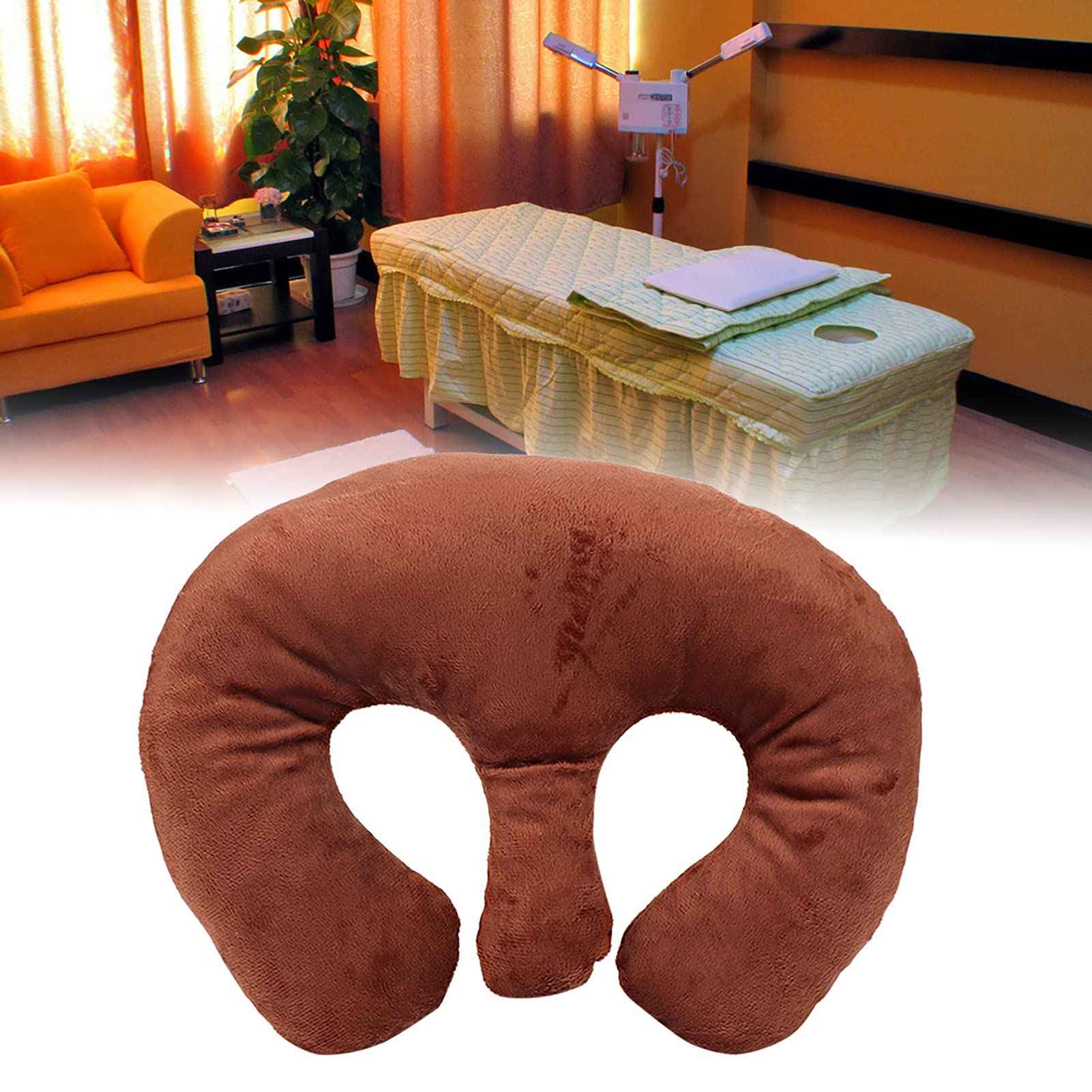 YOUTHINK Beauty Salon Chest Pillow, Beauty Salon Breast Support Pillow SPA Massage Chest Pillow Cushion Purple (Dark Coffee)