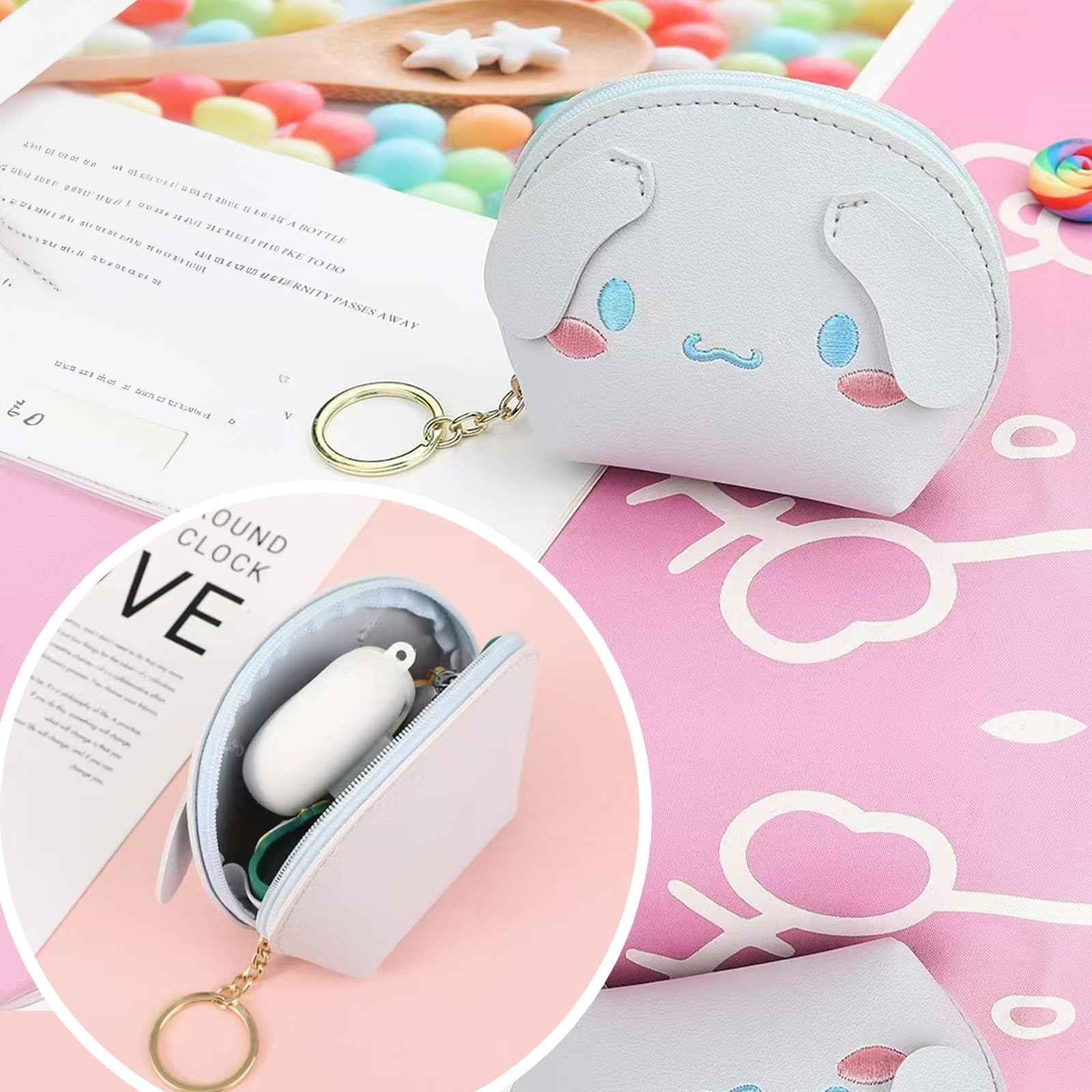 PJKJEUU Kawaii Accessories Gift Set Include Cute Headband, Hair Band, Hair Ties,Hair Clips, Purse Stickers Necklace Bracelet (Blue)