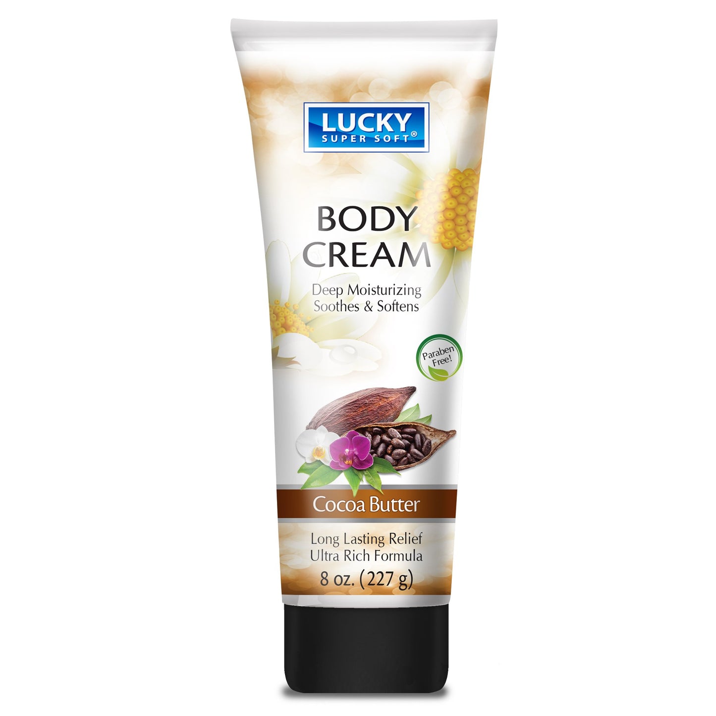 Lucky Super Soft Body Cream, Cocoa Butter, 8 Ounce