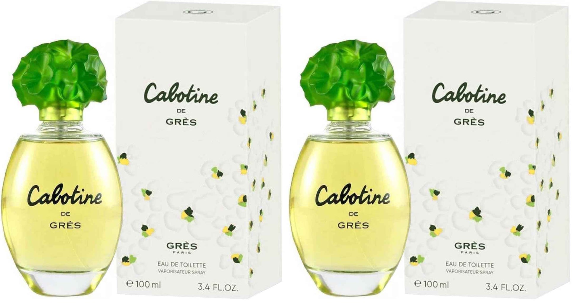 Cabotine Women Eau De Toilette Spray by Gres, 3.4 Ounce, WHITE (Pack of 2)