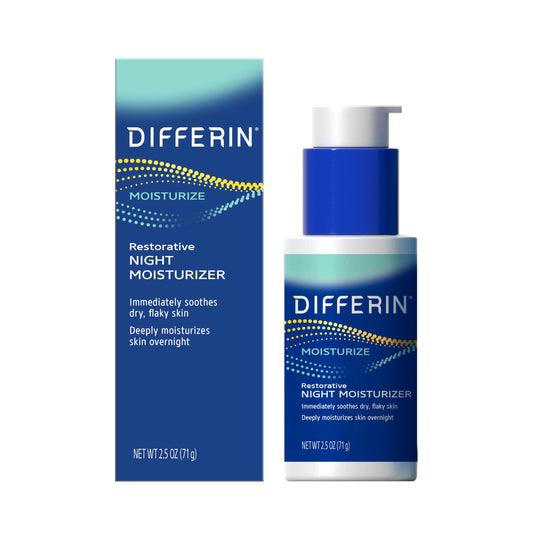 Differin Night Cream with Hyaluronic Acid, Restorative Night Moisturizer by the Makers of Differin Gel, Gentle Skin Care for Acne Prone Sensitive Skin, 2.5 oz (Packaging May Vary)