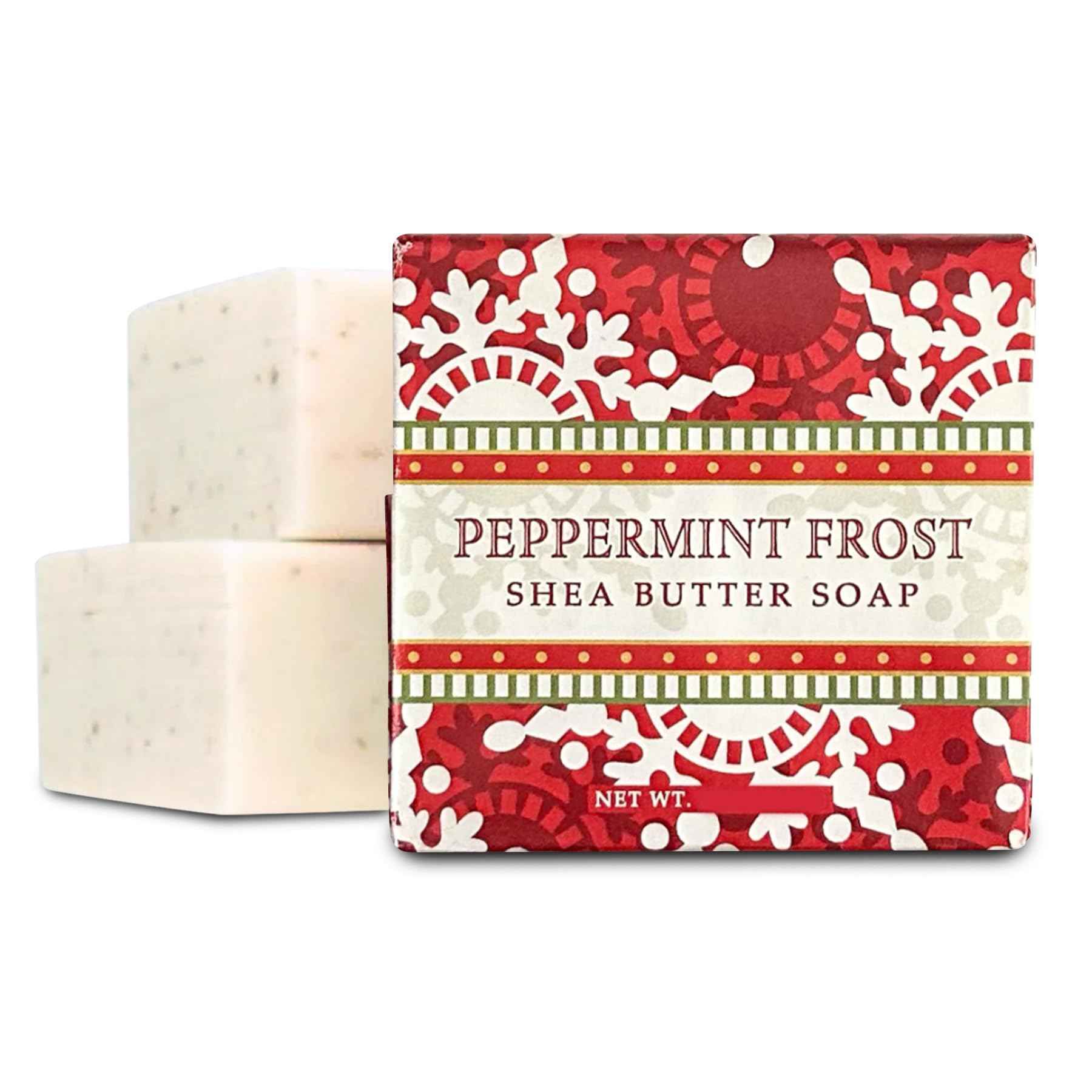 Greenwich Bay Mini Botanical Soap Bars – 12 Pack 1.9 oz Each – Individually Wrapped Guest Soaps for Airbnb, Spa, Travel, Bath – Travel Size Bar Soap Set, Peppermint Frost