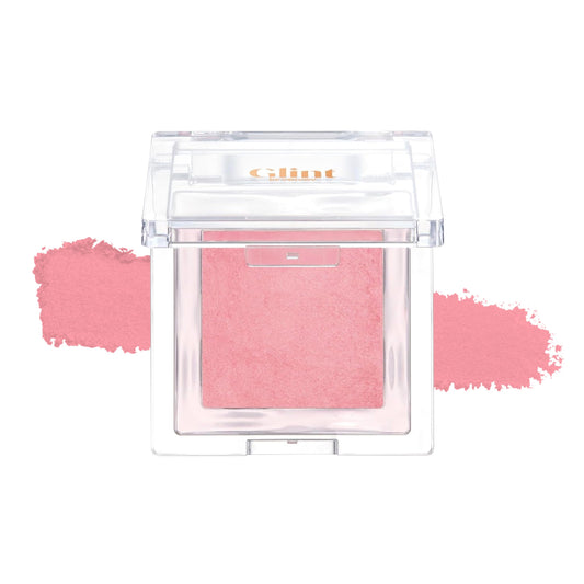 Glint Baked Blush (Tulip On, 0.08oz) - Long-Lasting, All-Day Face Blush Powder for a Natural Look. Korean Skin Care, Korean Makeup. Blendable Color for Eyes, Cheeks & Body.