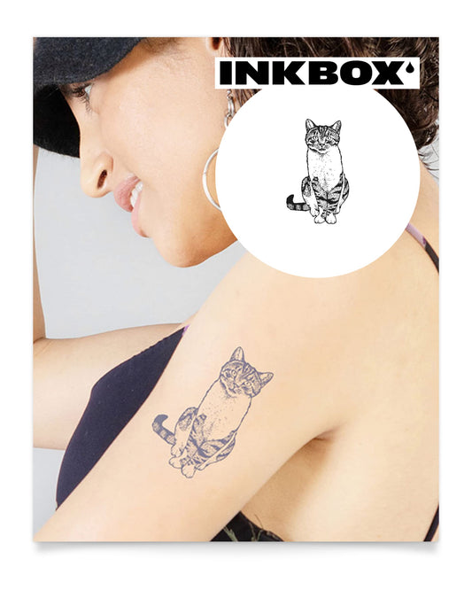 Inkbox Temporary Tattoos, Semi-Permanent Tattoo, One Premium Easy Long Lasting, Water-Resistant Temp Tattoo with For Now Ink - Lasts 1-2 Weeks, Minou, 6 x 3 in