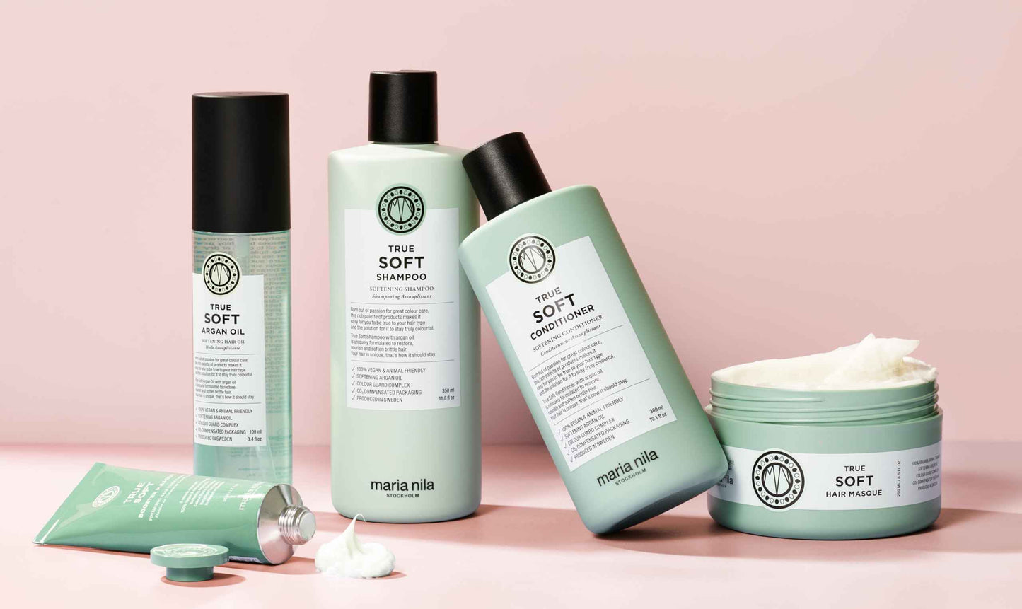 Maria Nila True Soft, Hair Mask 8.5 Fl Oz, For Dry Hair, Argan Oil Remoisturises & Reduces Frizz, 100% Vegan & Sulfate/Paraben free