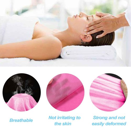 50Pcs Massage Table Sheets, 31''x71'' Waterproof Disposable Bed Sheets, Non-Woven Fabric Massage Table Cover, Breathable Protector Bed Cover for Massage Therapy Tattoo Beauty Salon (Pink50pcs)