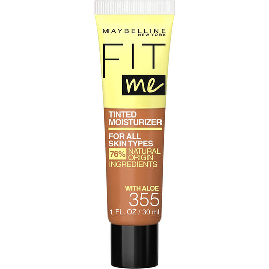 Maybelline Fit Me Tinted Moisturizer, Natural Coverage, Face Makeup, 355, 1 Count