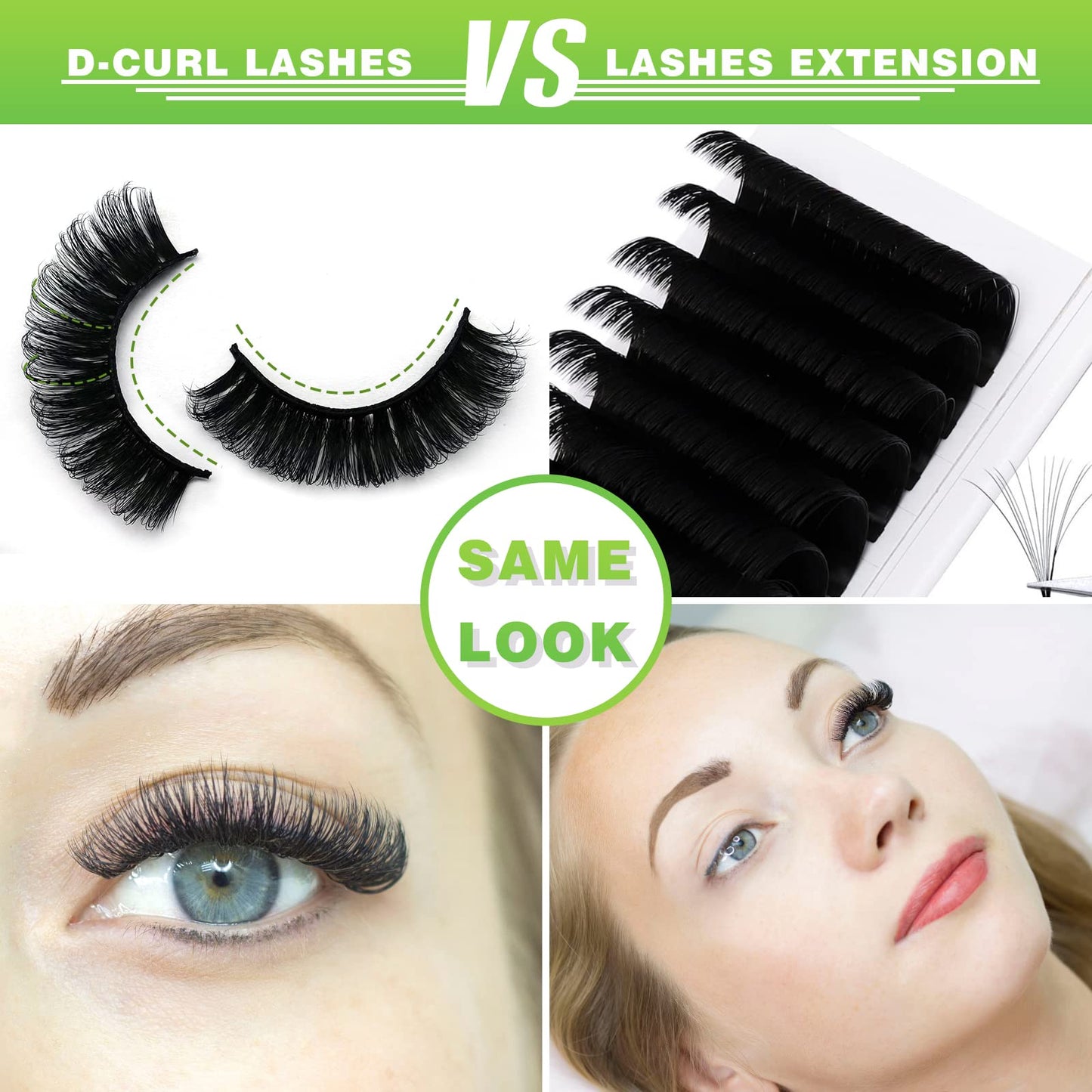 3d Plant Fibre Russian Strip Lashes, D Curl Lash Strips, Natural False Lashes Mink, Wispy Fake Lashes, D Curl Strip Lashes, Natural Wispies Mink Eyelashes, Faux Mink Eyelashes Natural Look (DC08)