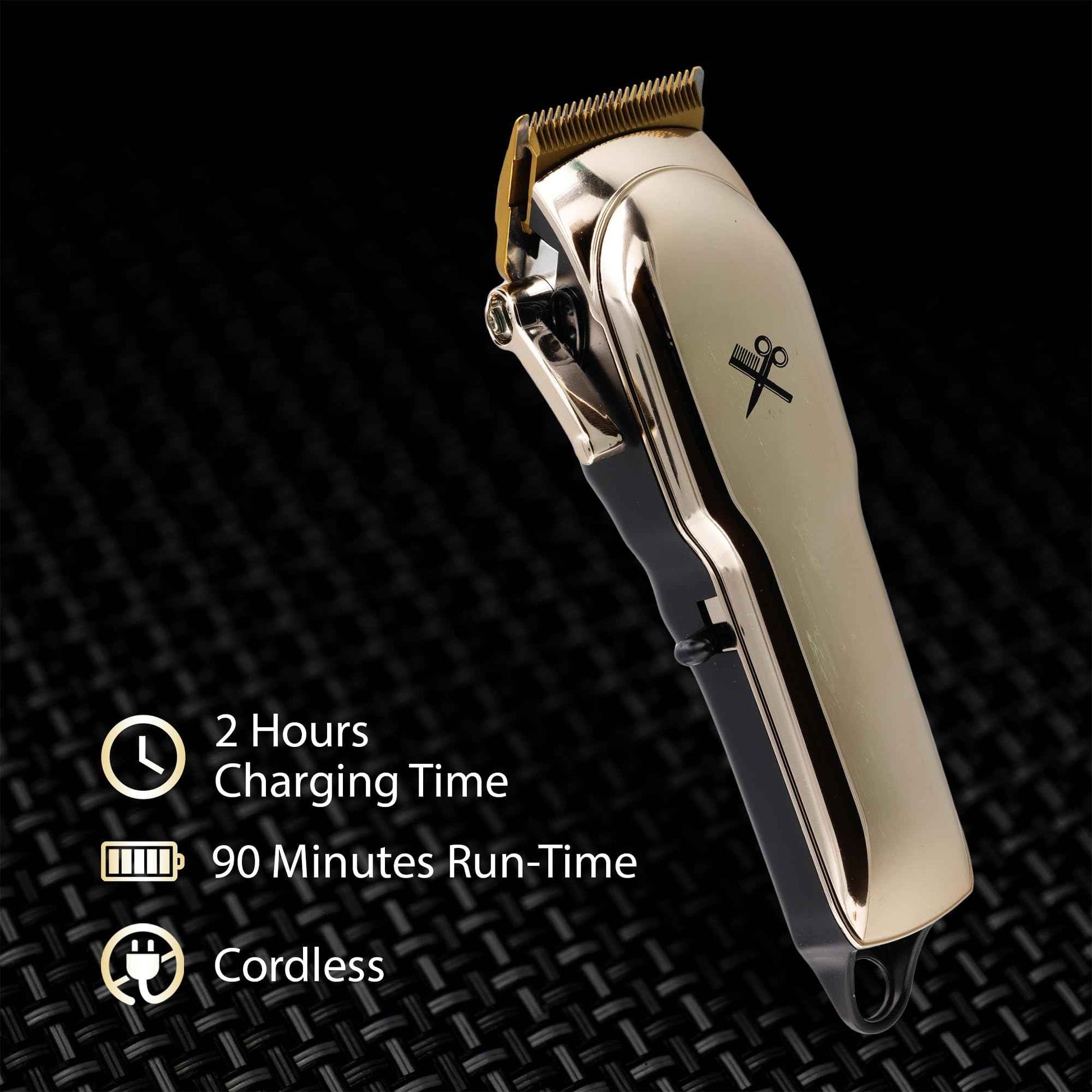 Cutting Edge Hair Clippers, Cordless Rechargeable Hair Clipper for Men & Women, Adjustable Taper, 6 Guide Combs, Hypoallergenic & Heat-Resistant Ceramic Blades, LCD Display, 90 Minute Run-Time
