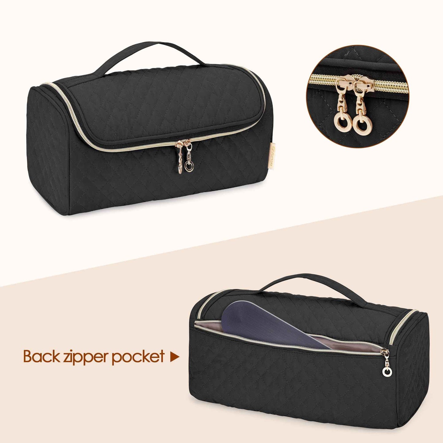 Yarwo 2026 Upgraded Travel Carrying Case Compatible with Shark FlexStyle Styling HD 430/440, Portable Storage Bag for Dyson Airwrap and Hair Styler Attachments, Black (Bag Only)