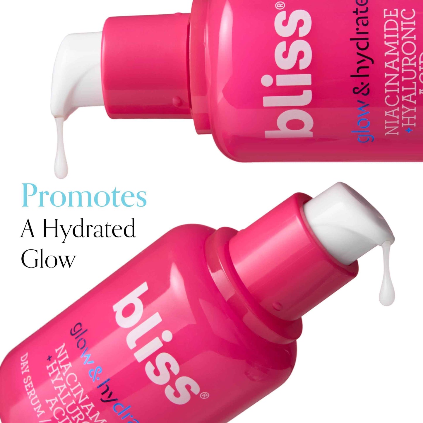 Bliss Glow & Hydrate Serum - Niacinamide + Hyaluronic Acid Serum - 1 Fl Oz - Improves Dullness, Hydrates, Replenishes & Defends Skin - Lightweight Hydration - Clean - Vegan & Cruelty Free