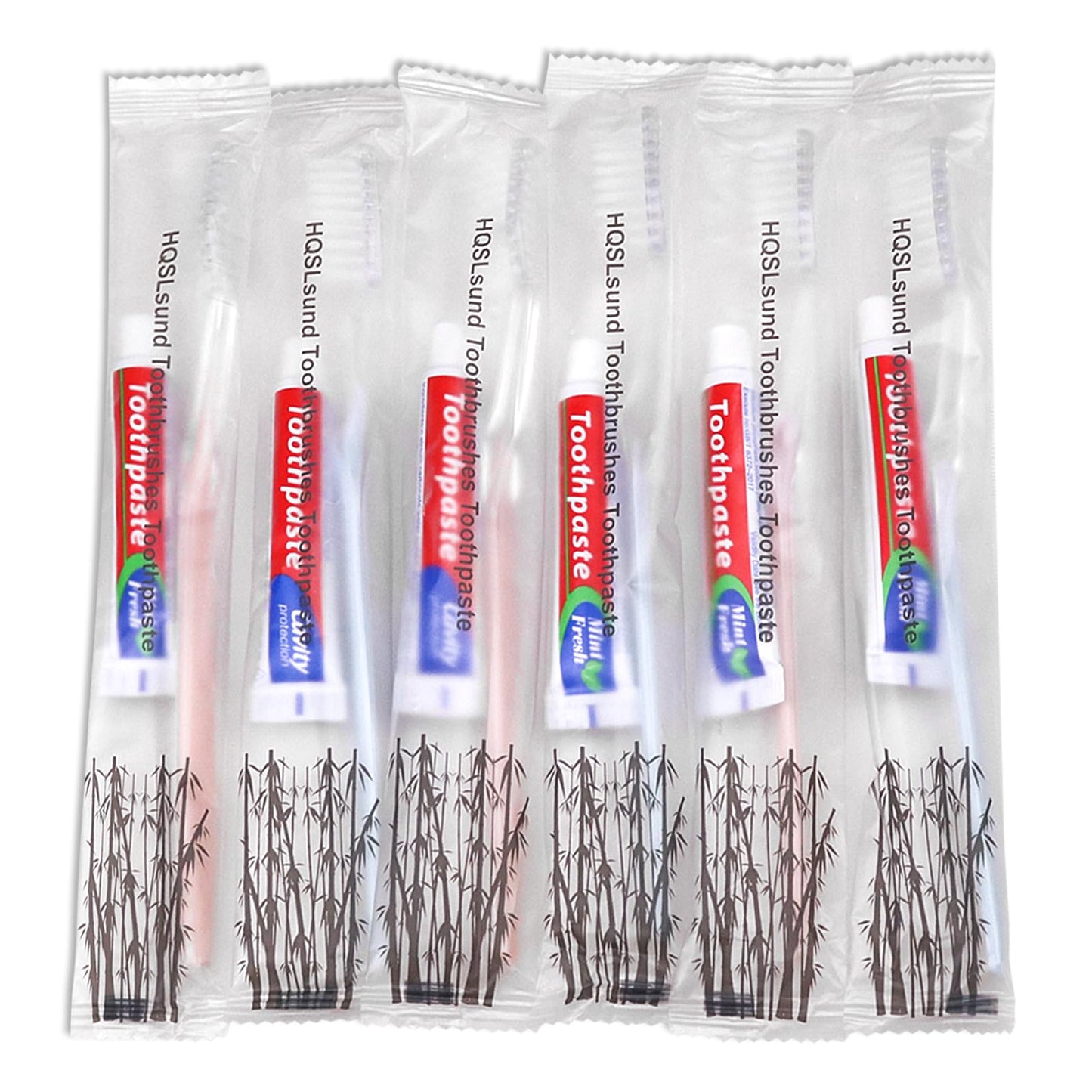 100 pcs Disposable Toothbrushes with Toothpaste Individually Wrapped, 2 Color Toothbrushes and Toothpaste 10g, Bulk Toothbrushes Toothpaste for Homeless,Airbnb,Hotel