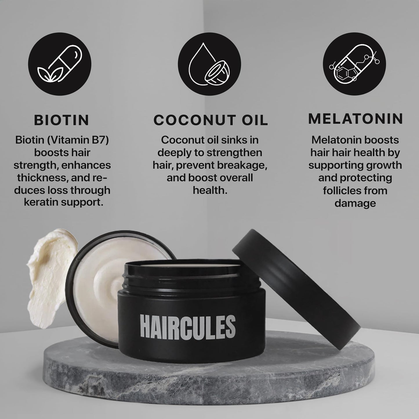 Haircules Matte Hair Paste - Strong Hold, No Shine, Long-Lasting Definition & Texture, Non-Greasy Styling Clay for Men, No Flakes, Works on All Hair Types, Keeps your Hair Healthy