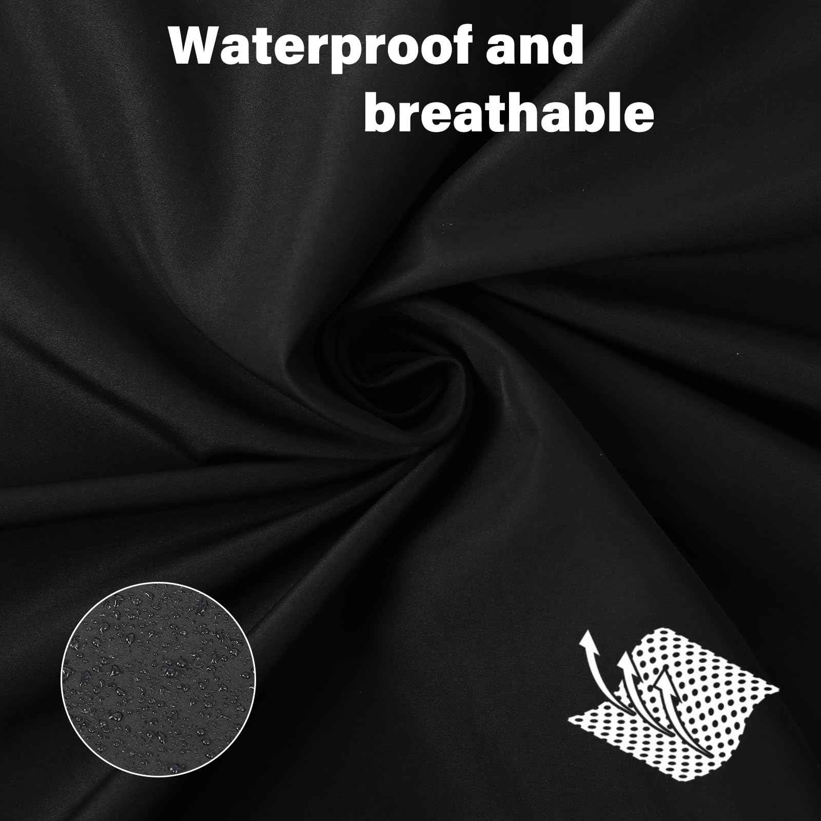 llezza Professional Salon Hair Cutting Cape, Barber Cape for Men/Women, Adjustable Snap Button with Waterproof Hairdressing Salon Cape for Haircut, Coloring, Makeup, Styling(52" x 47"), Black