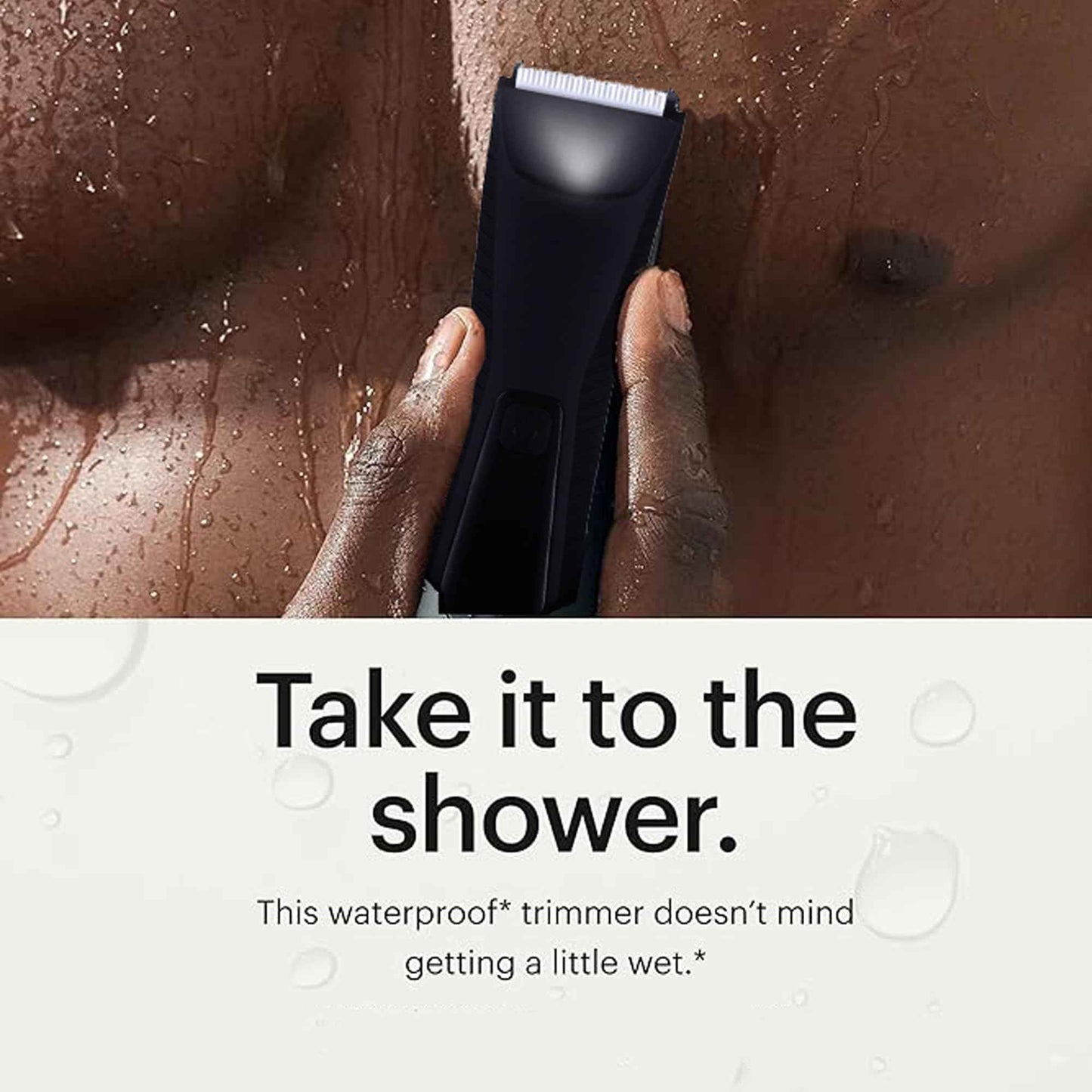 IZM Body Hair Trimmer for Men – Waterproof Groomer with Skin-Friendly Blade, USB Rechargeable Ball Shaver for Sensitive Areas Men Grooming Trimmer (Black)