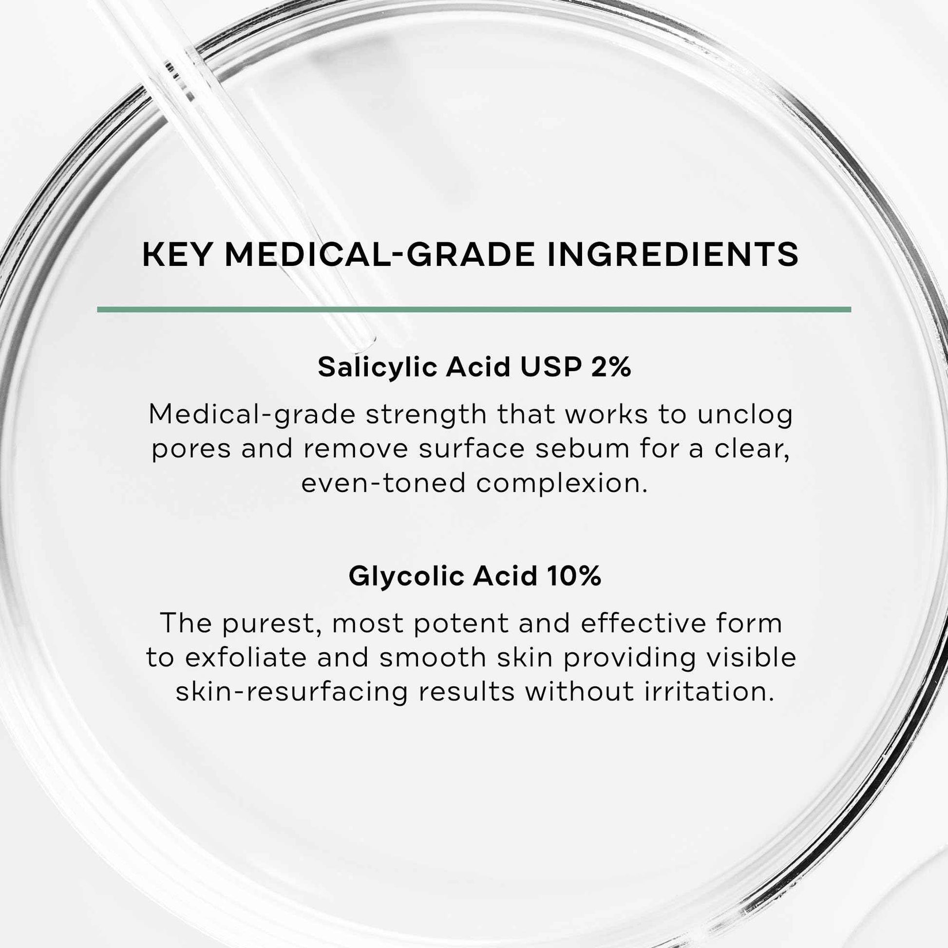 Replenix Gly-Sal Clarifying Acne Pads, 60 Count, Medical-Grade Glycolic Acid & 2% Salicylic Acid Exfoliating Pads for Acne-Prone Skin, Help Clear Blemishes & Refine Pores, Non-Oily
