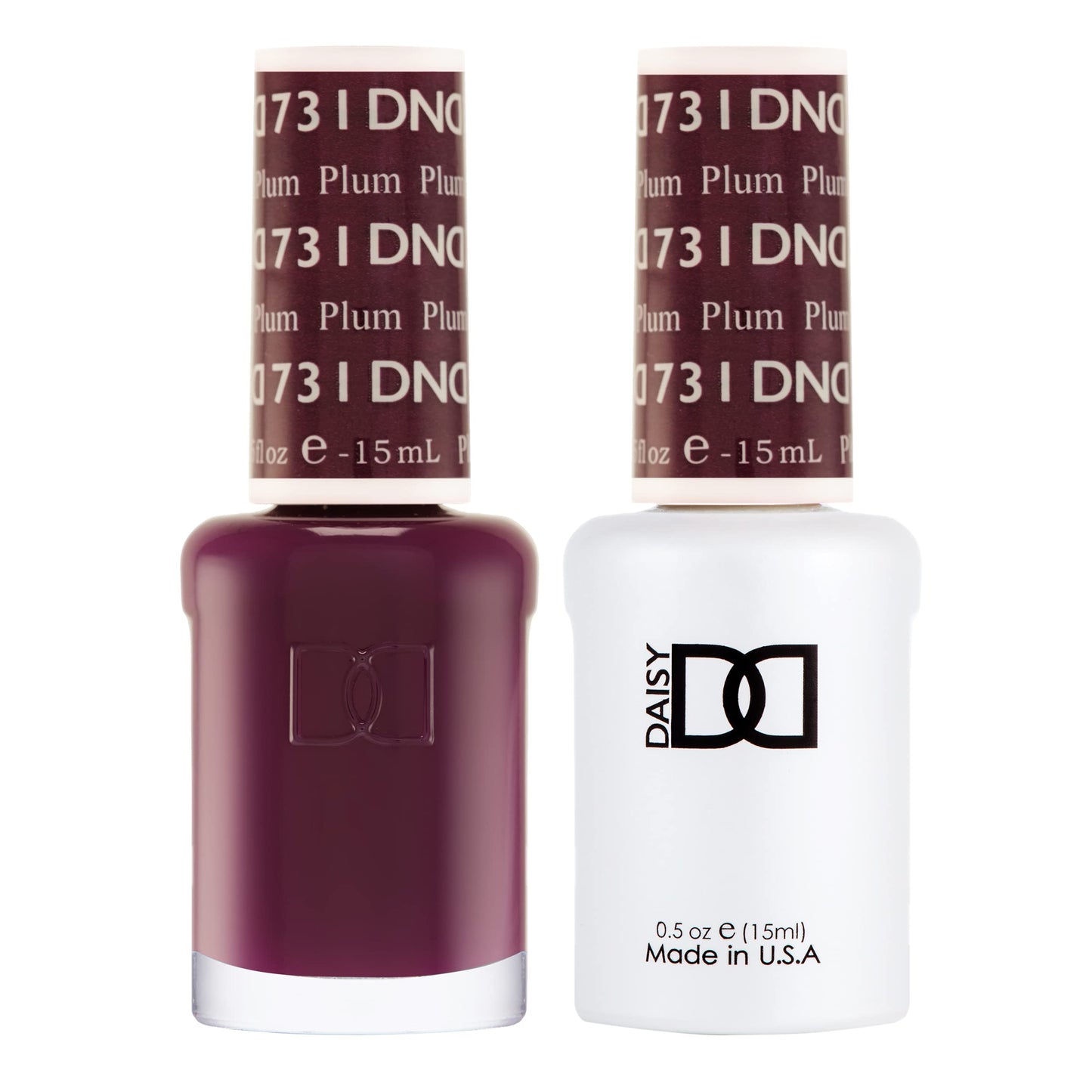 DND Gel Polish Set, Purple Collection, UV/LED Gel Polish and Air Dry Nail Lacquer, Matching Chip-Free Polish Duo, 731 Plum, 0.5 Fl Oz