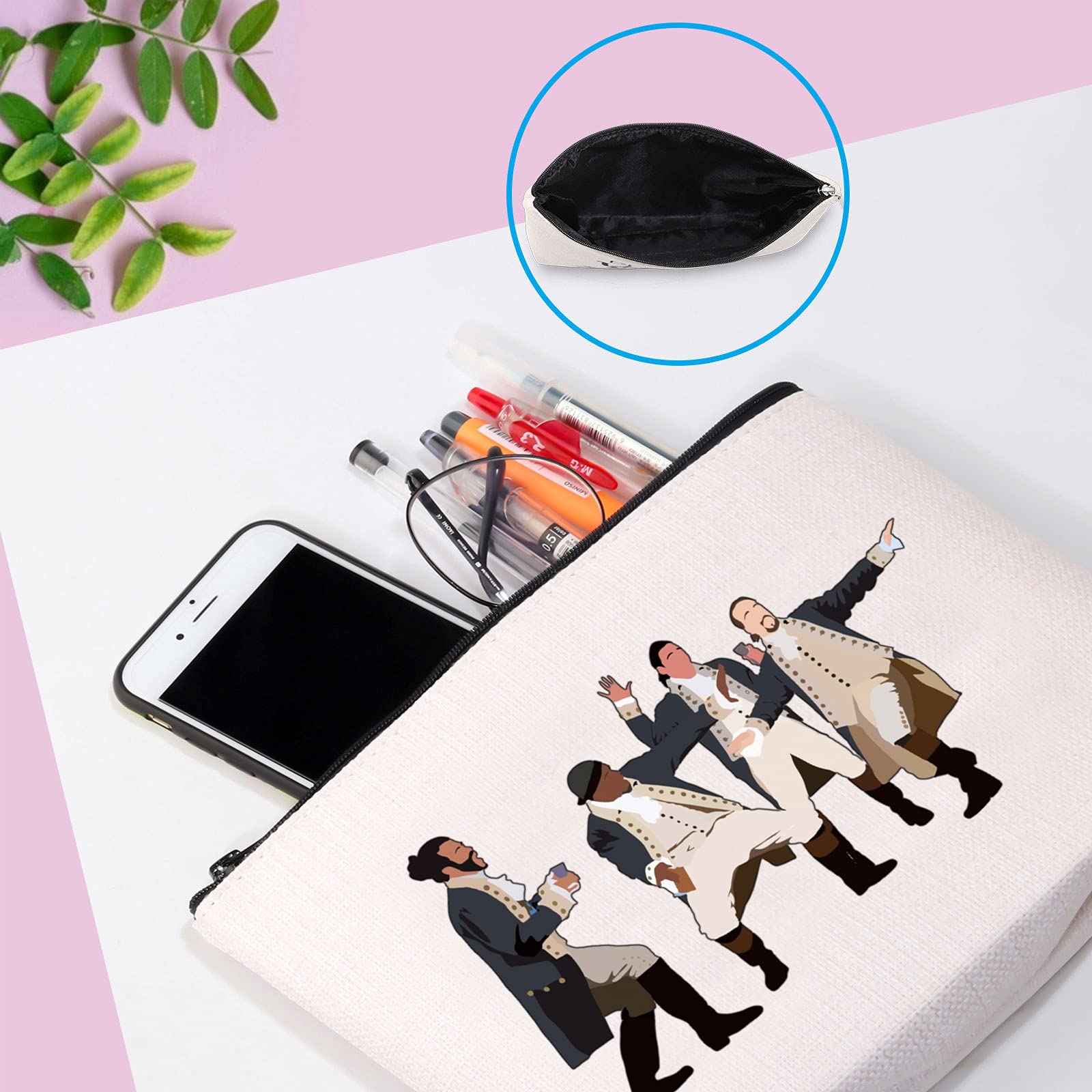 GJTIM Musical Gift Musical Theatre Makeup Bag Theatre Accessory Zipper Pouch for Musical Fans (HamMusical Makeup)