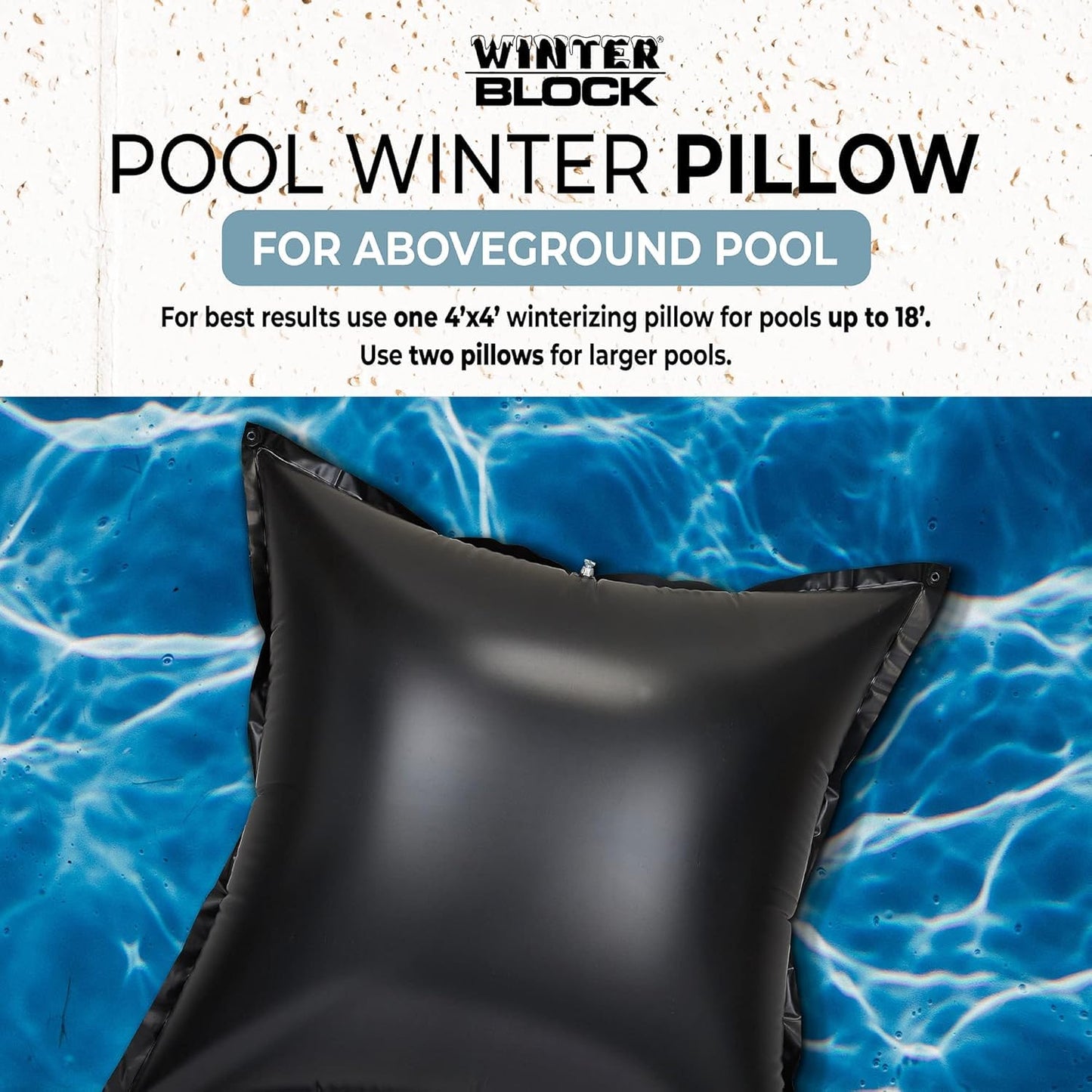 Winter Block Above Ground Pool Winter Air Pillow, Cover Float Premium Pillow for Winterizing Closing Aboveground Pools, Heavy Duty, Thick and Durable, 4’x4’, 4-Pack