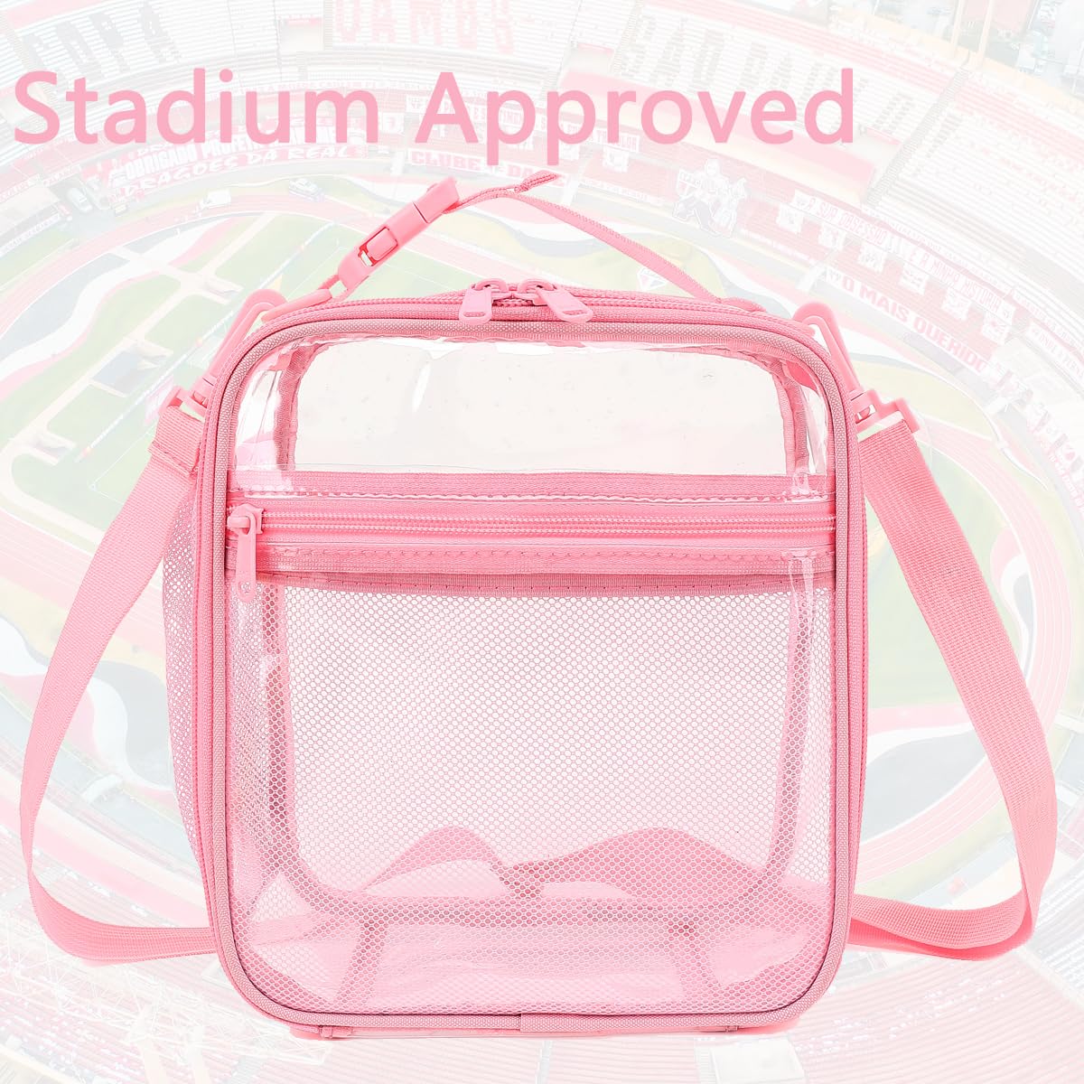 FlowFly Kids Lunch box Insulated Soft Bag Mini Cooler Back to School Thermal Meal Tote Kit for Girls, Boys, PinkClear