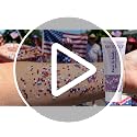 MEICOLY 50g Red White Blue Star Body Glitter - 4th of July