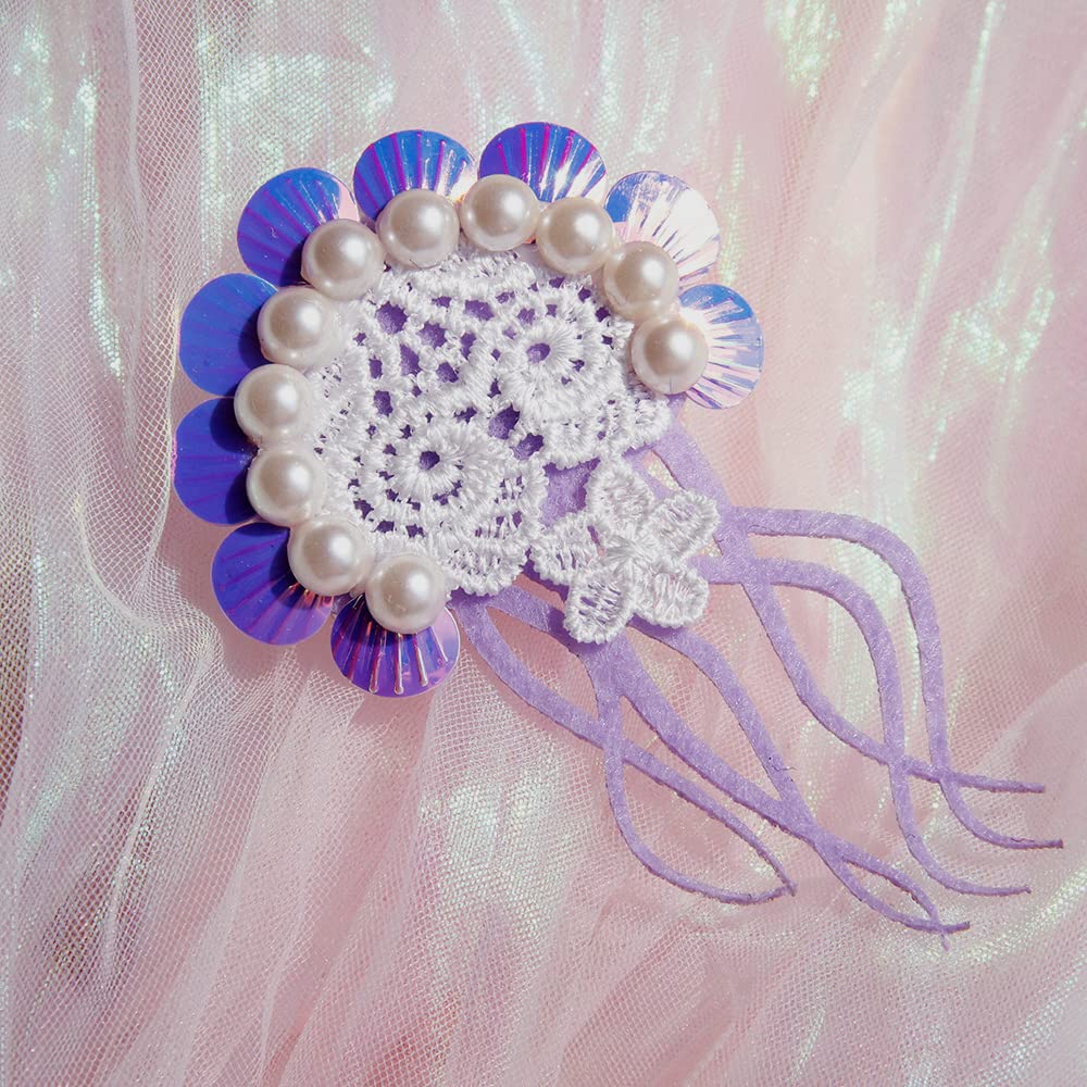 Bodermincer Summer Beach Style Bohemia Wedding Flower Head Wreath for Woman Party with Mermaid Sea Star, Starfish Decorations and Hairpin